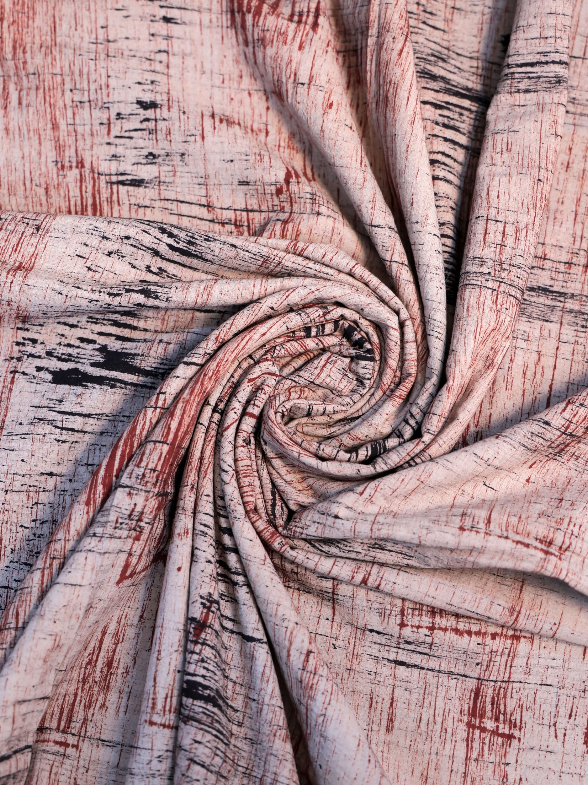Ajrakh Hand Block Printed Cotton Fabric | Natural Dyes