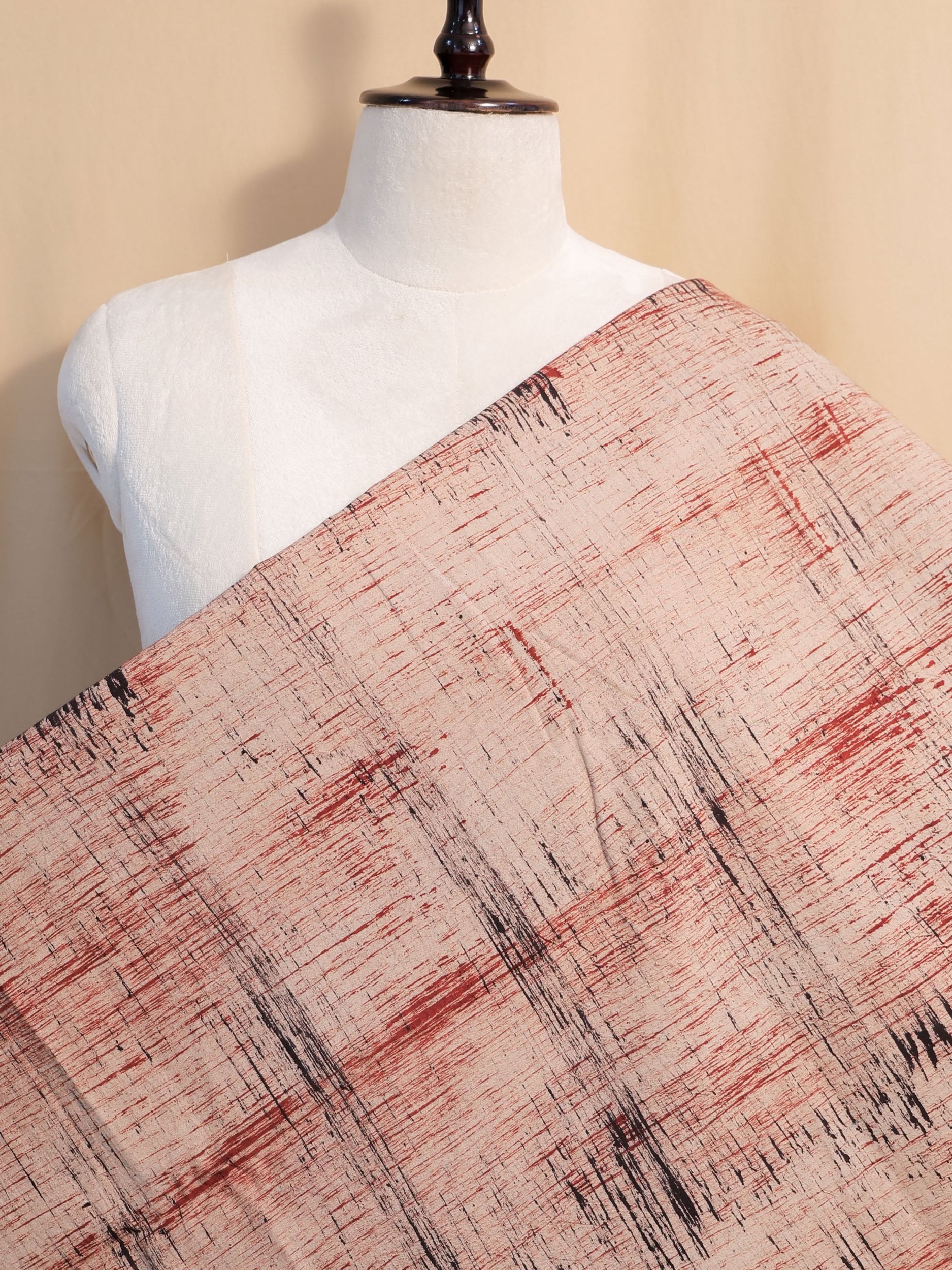Ajrakh Hand Block Printed Cotton Fabric | Natural Dyes