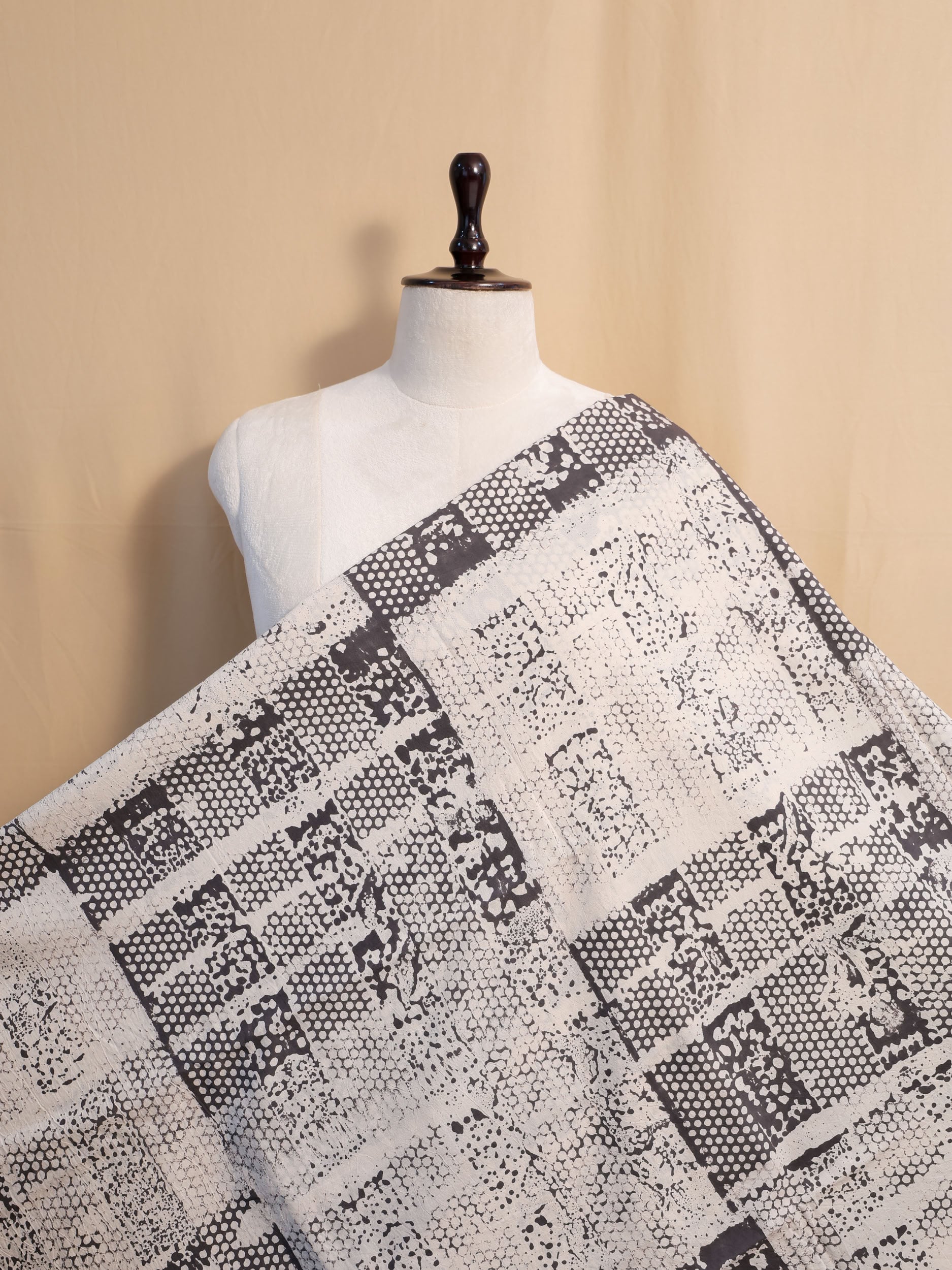 Ajrakh Hand Block Printed Cotton Fabric | Natural Dyes