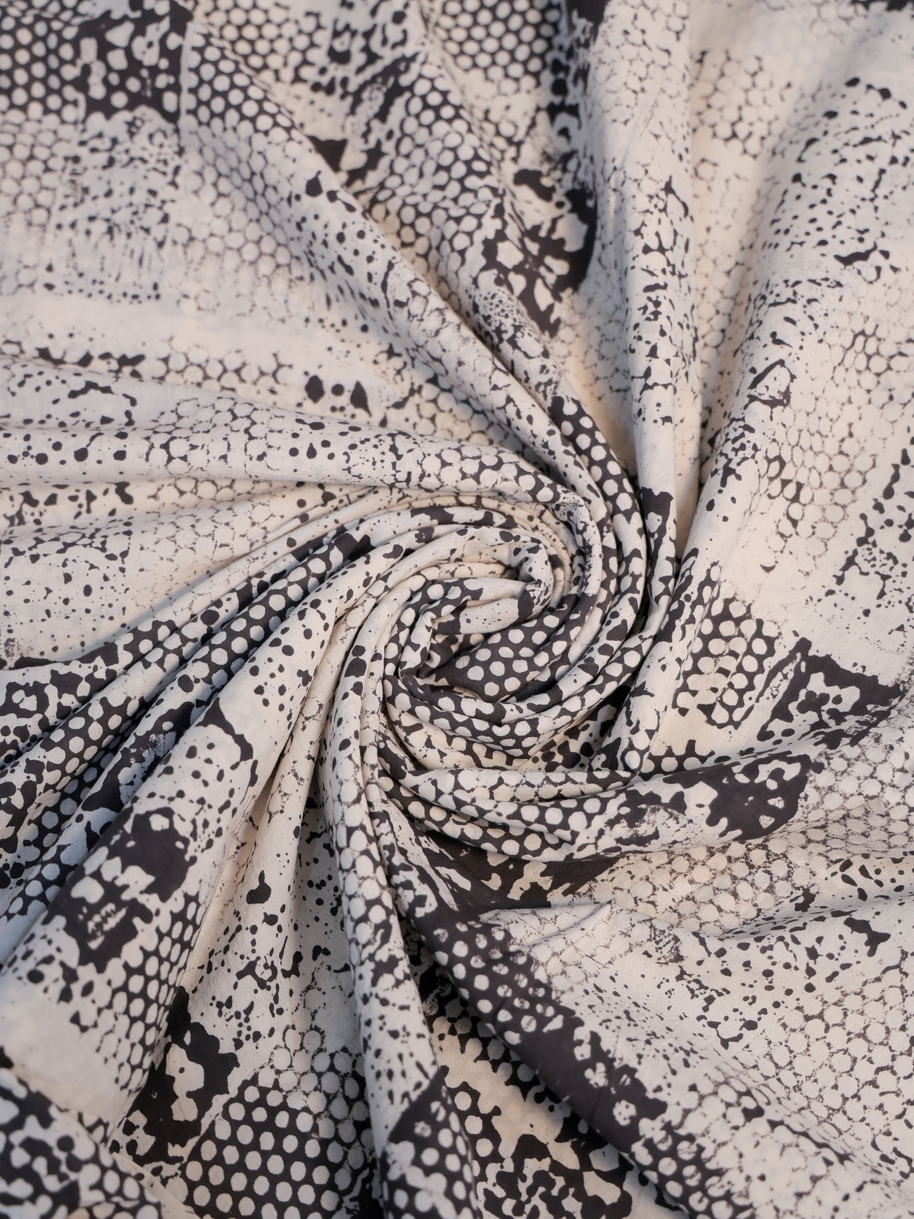 Ajrakh Hand Block Printed Cotton Fabric | Natural Dyes