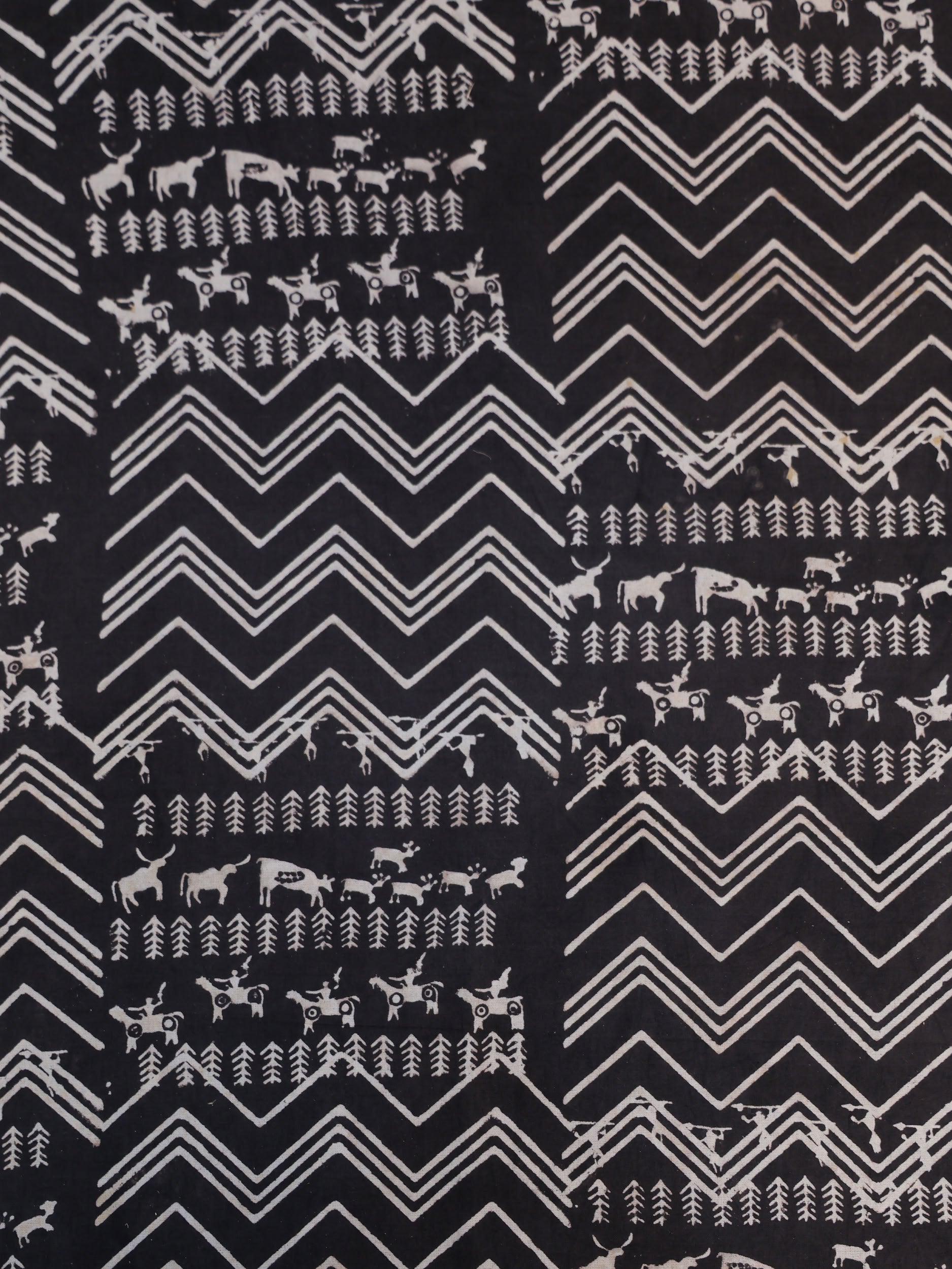 Ajrakh Hand Block Printed Cotton Fabric | Natural Dyes