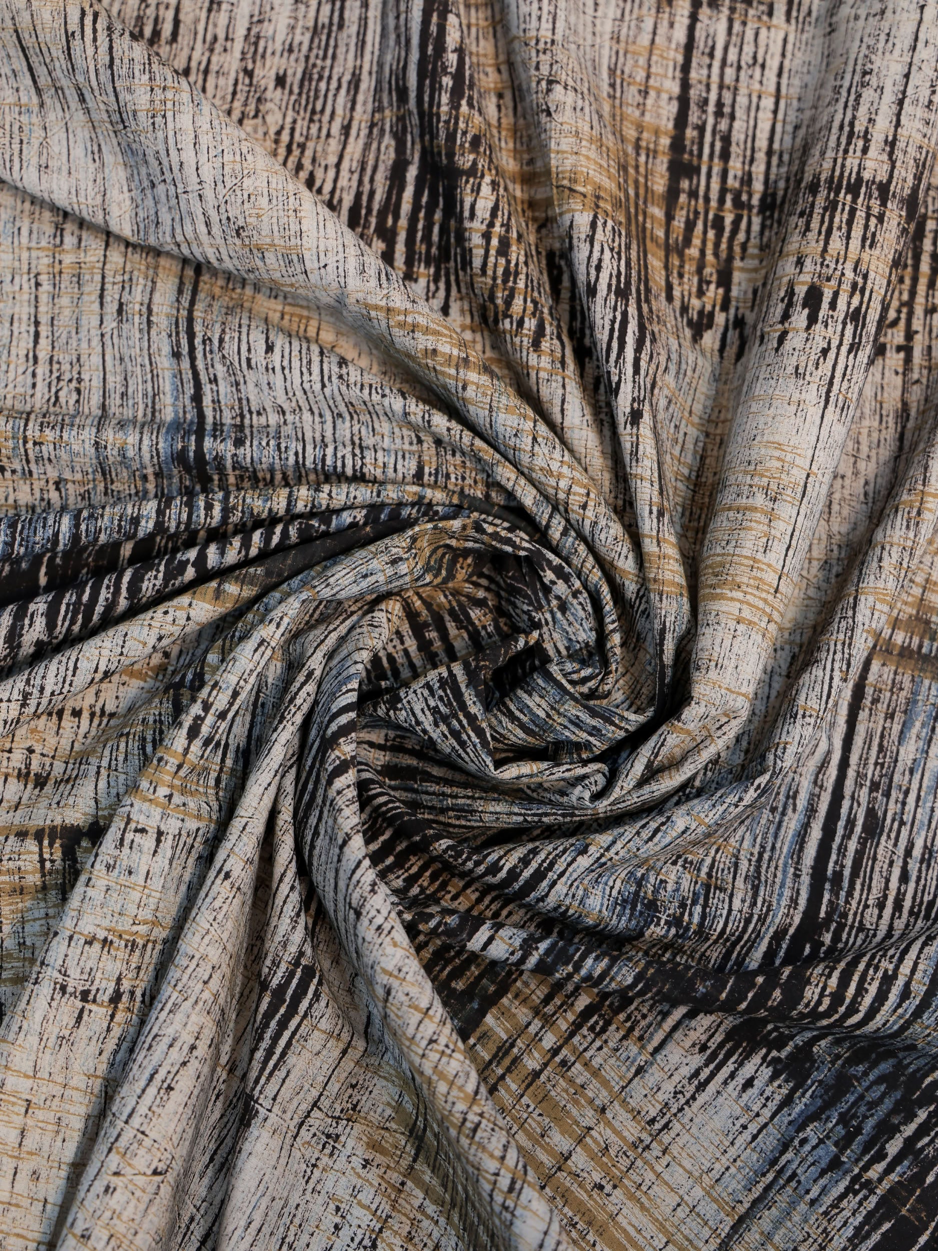 Ajrakh Hand Block Printed Cotton Fabric | Natural Dyes