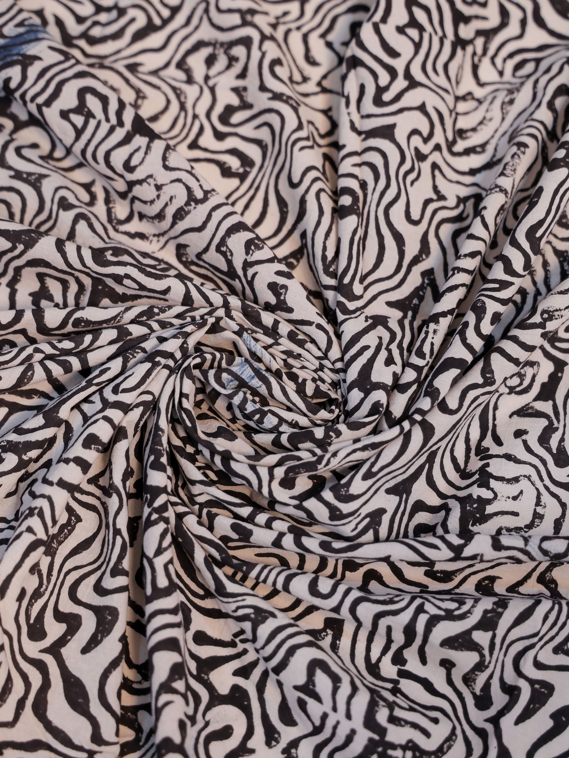 Ajrakh Hand Block Printed Cotton Fabric | Natural Dyes