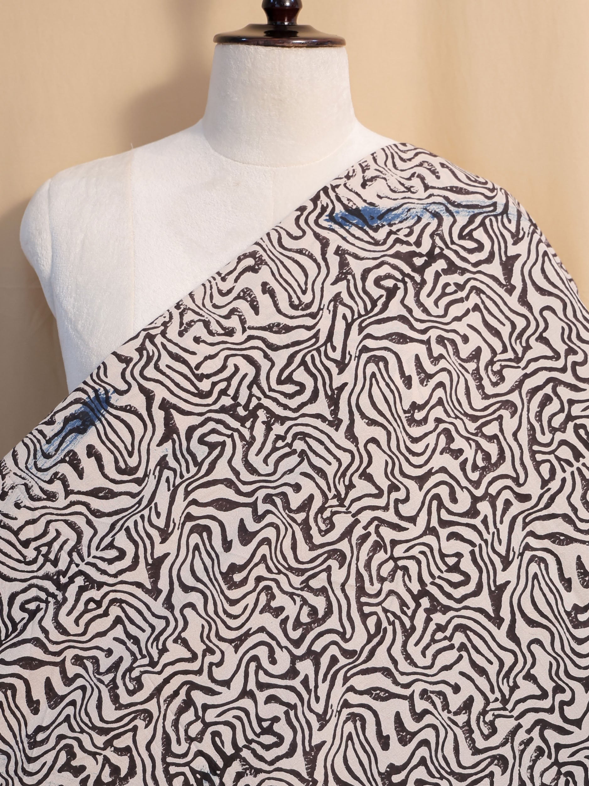 Ajrakh Hand Block Printed Cotton Fabric | Natural Dyes