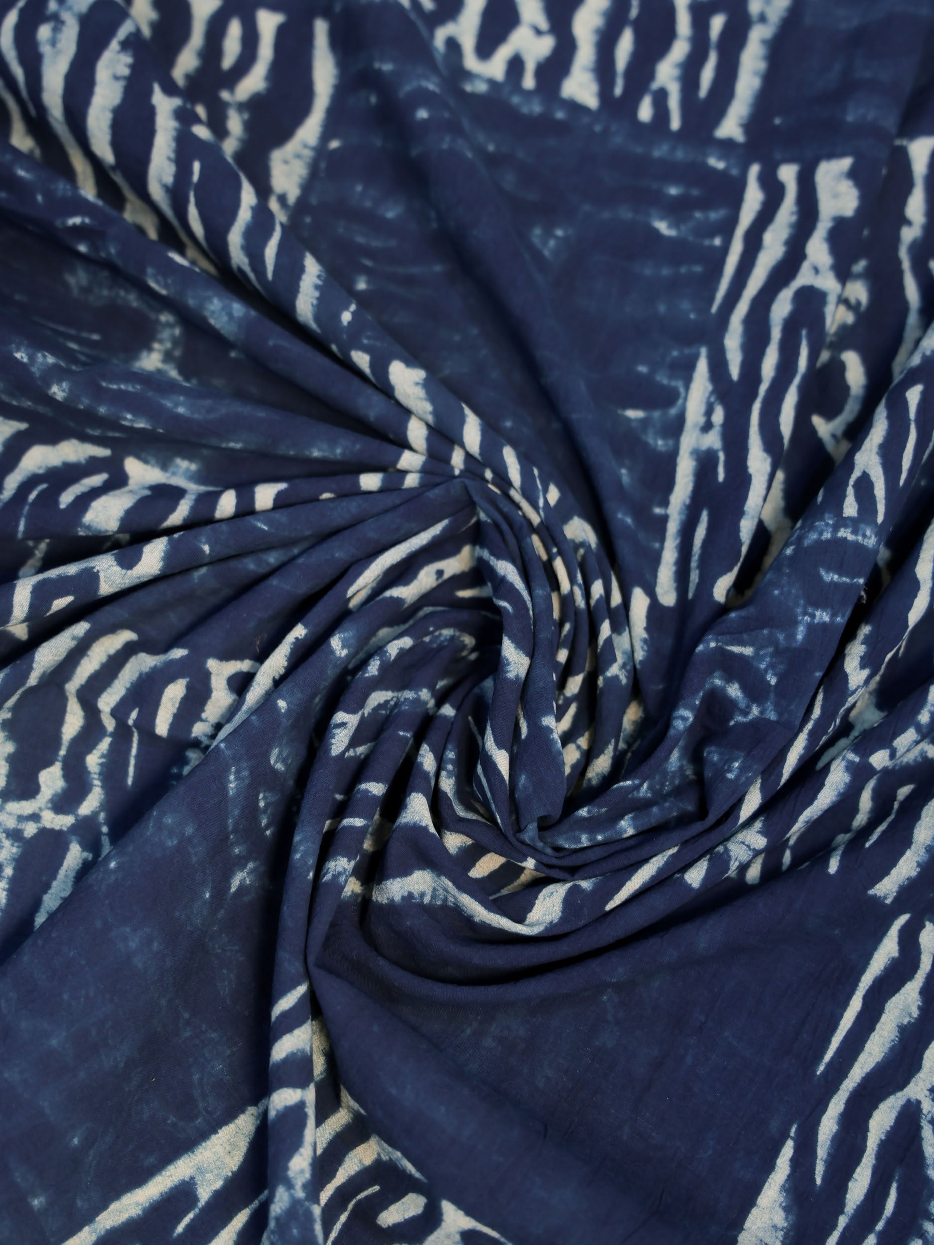 Ajrakh Hand Block Printed Cotton Fabric | Natural Dyes