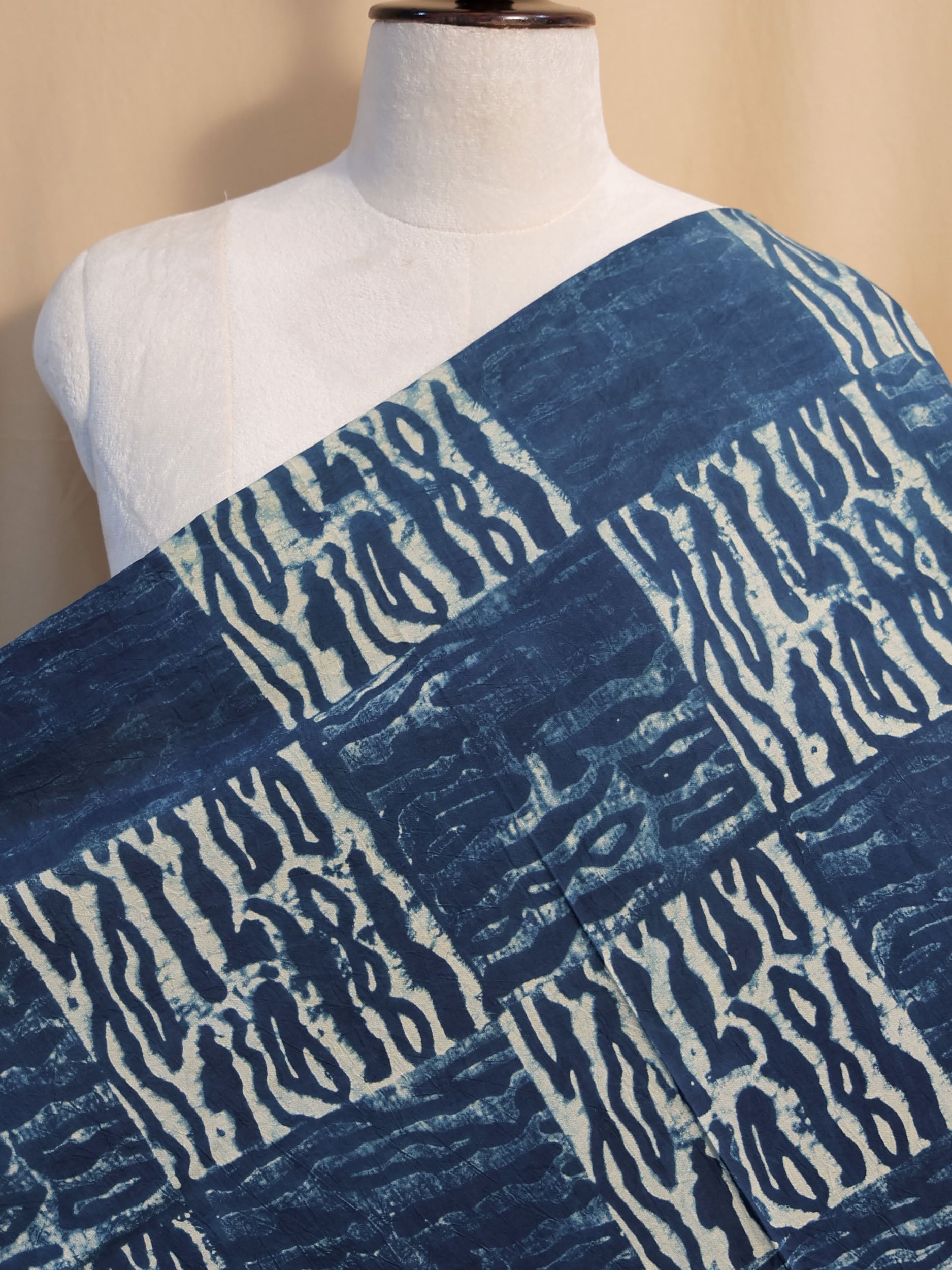Ajrakh Hand Block Printed Cotton Fabric | Natural Dyes