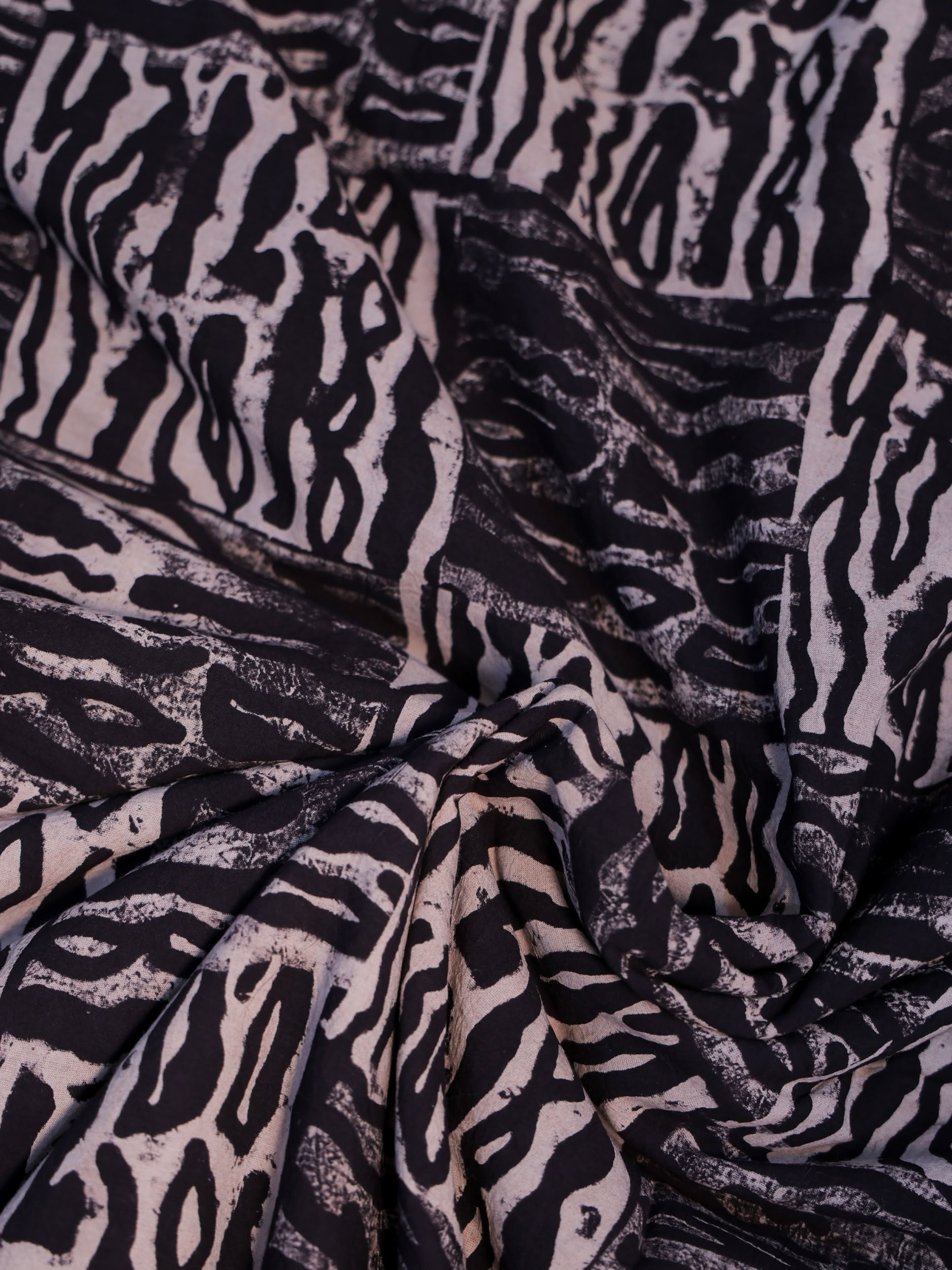 Ajrakh Hand Block Printed Cotton Fabric | Natural Dyes
