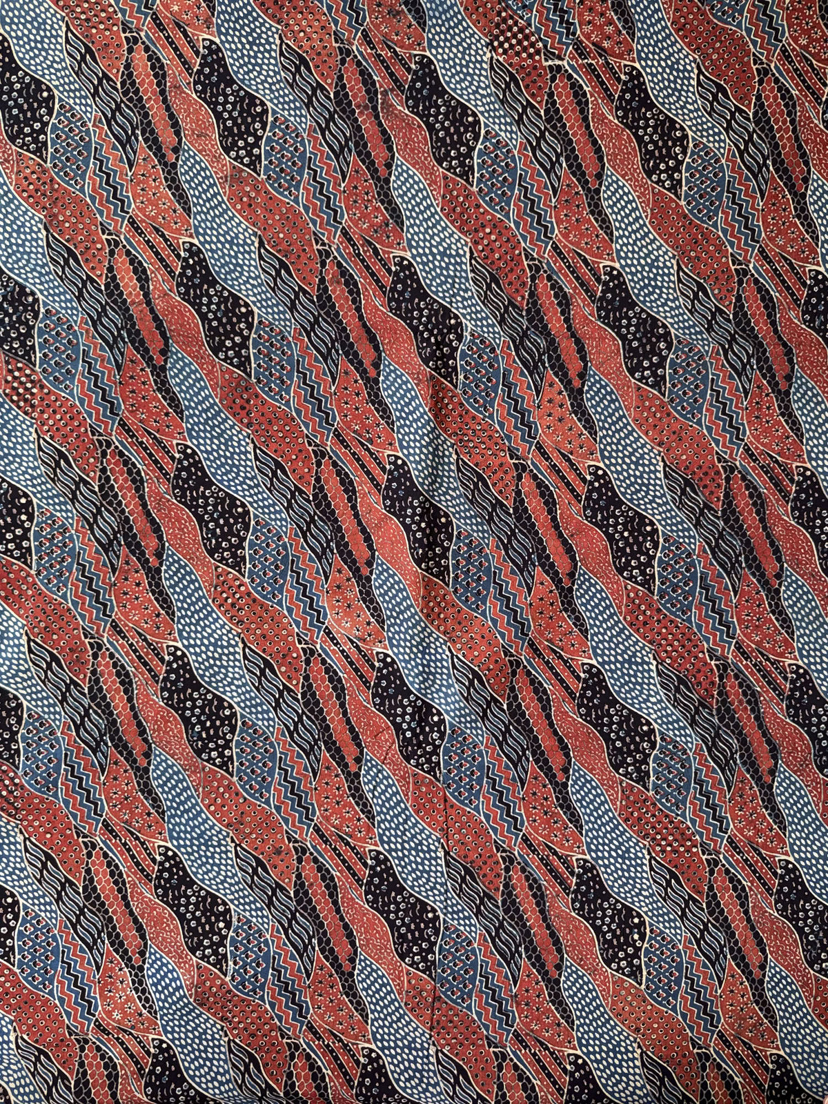Red Ajrakh Hand Block Printed Cotton Fabric | Natural Dyes