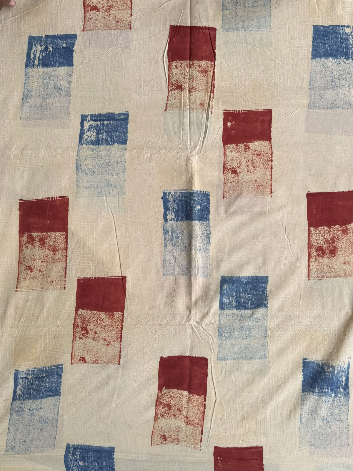 Ajrakh Hand Block Printed Cotton Fabric | Natural Dyes
