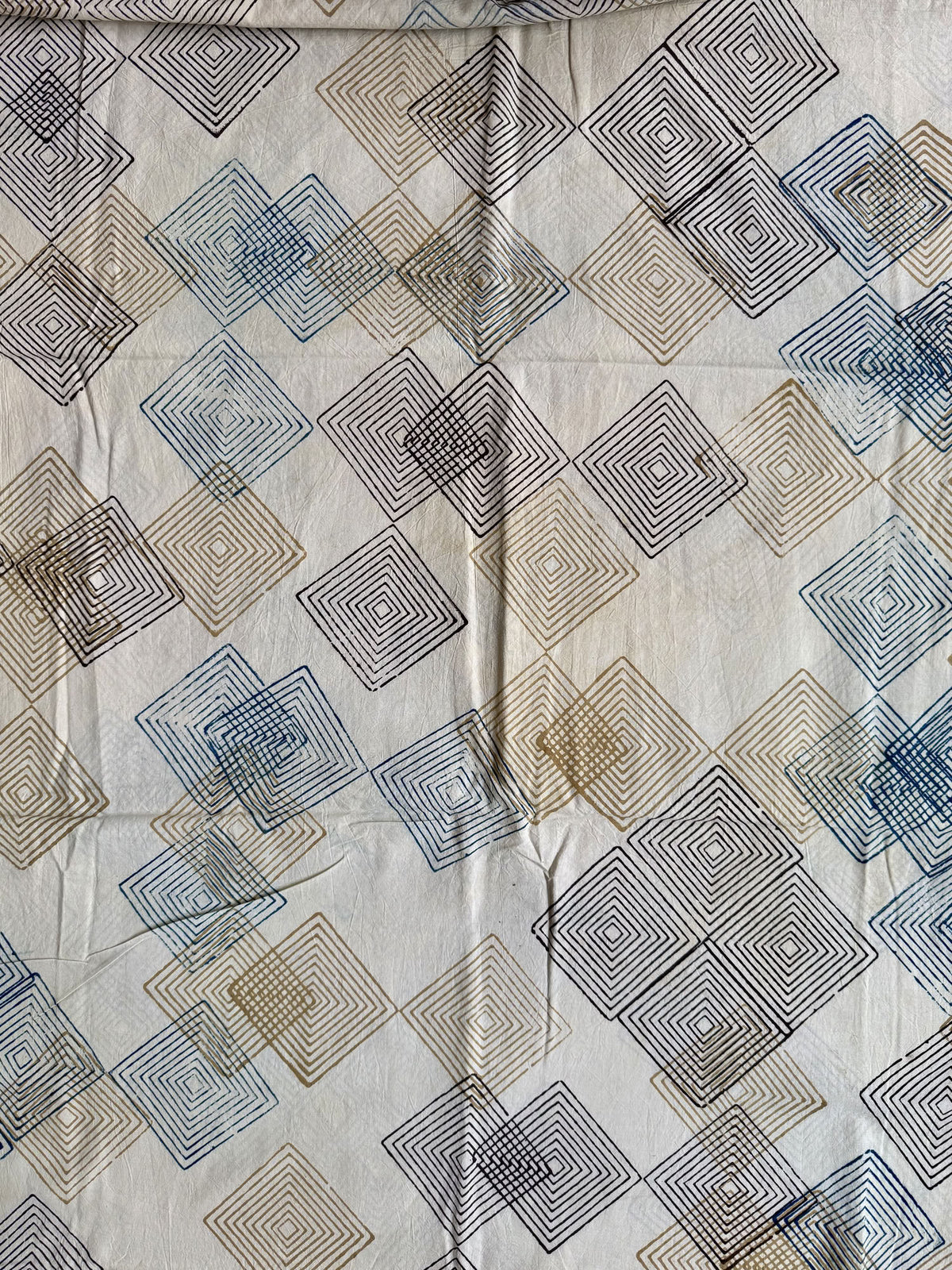 Ajrakh Hand Block Printed Cotton Fabric | Natural Dyes