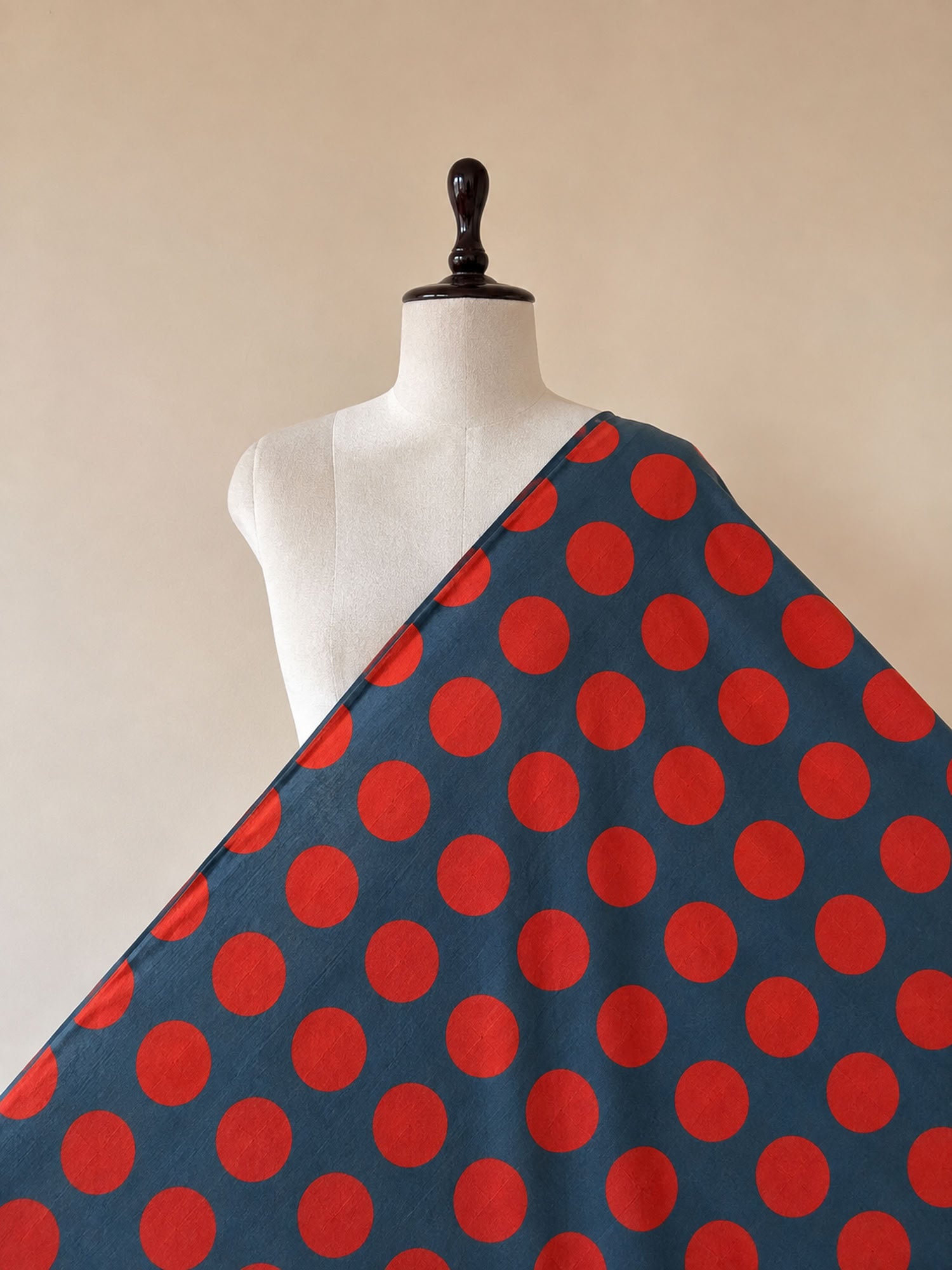 Red Ajrakh Hand Block Print Cotton Fabric | Natural Dyes