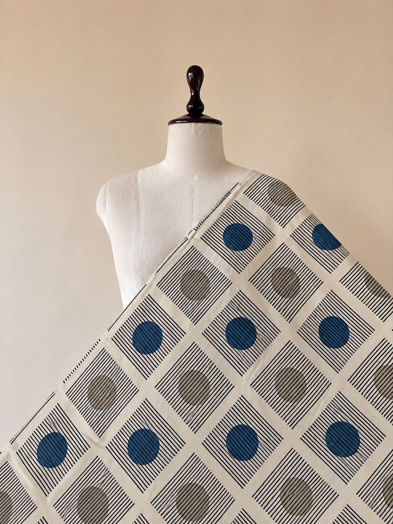 Ajrakh Hand Block Print Cotton Fabric | Natural Dyes