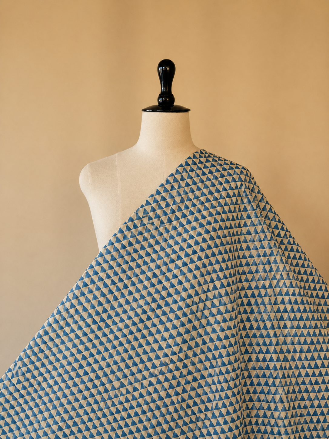 Ajrakh Hand Block Printed Cotton Fabric | Natural Dyes