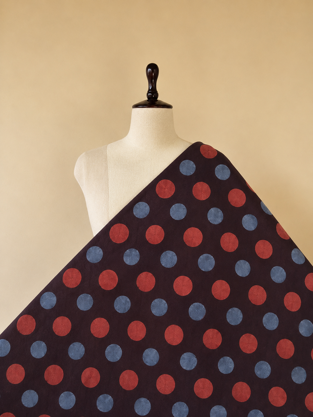 Ajrakh Hand Block Printed Cotton Fabric | Natural Dyes