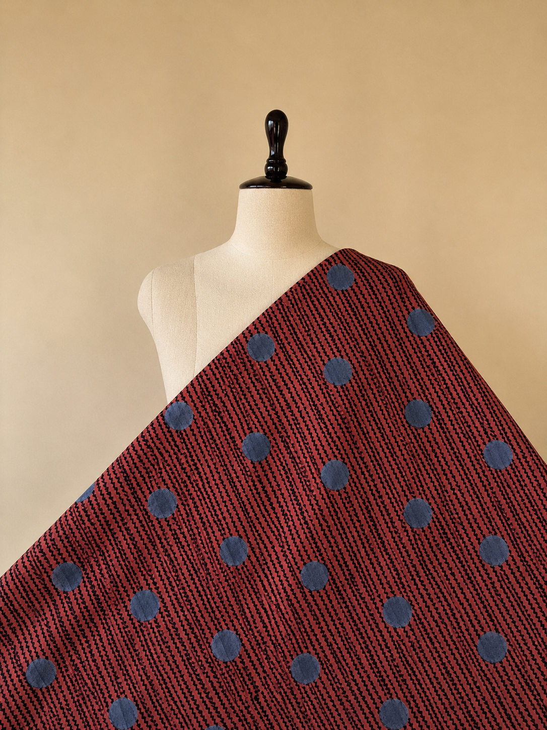 Ajrakh Hand Block Printed Cotton Fabric | Natural Dyes