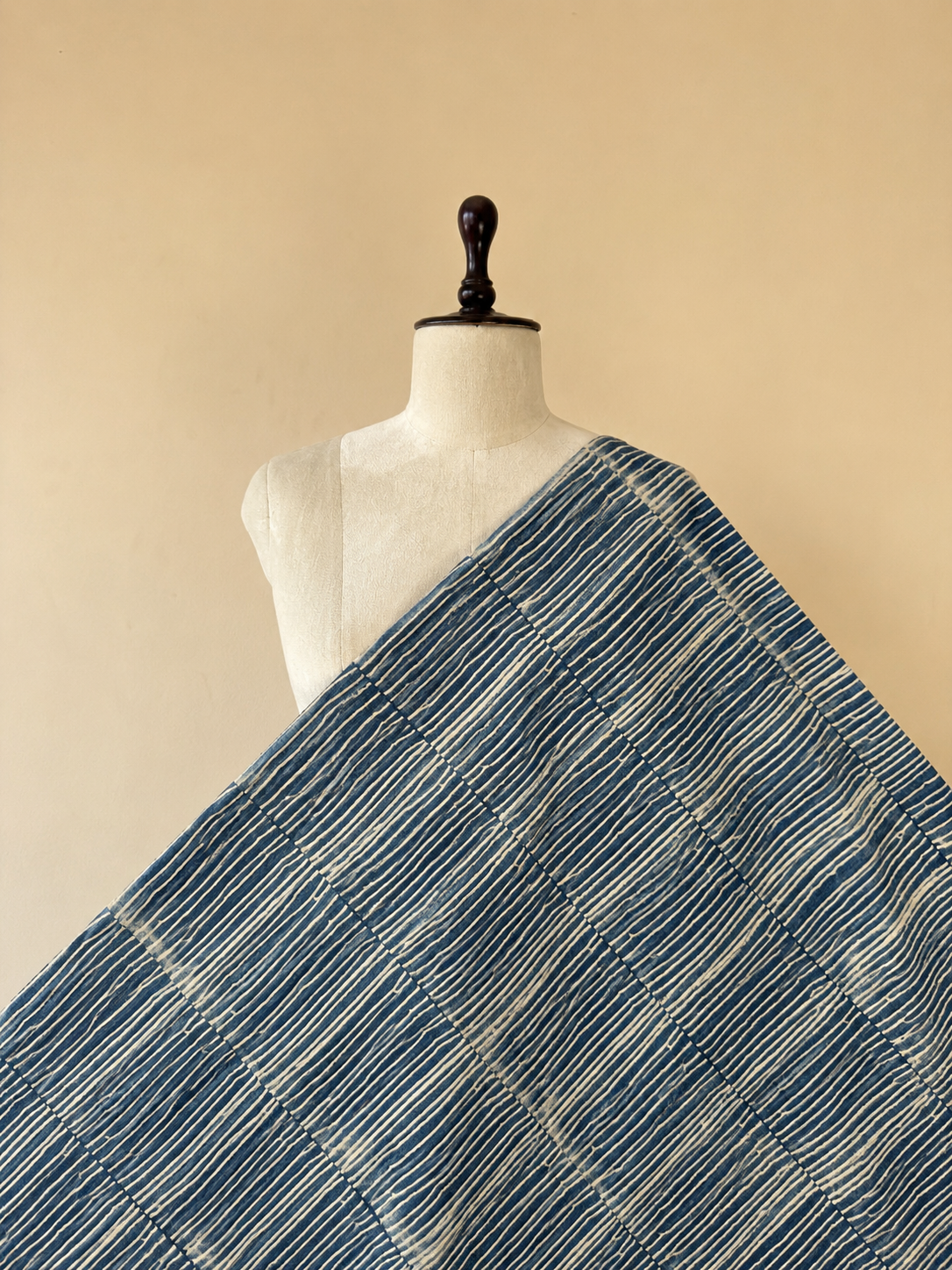 Ajrakh Hand Block Printed Cotton Fabric | Natural Dyes