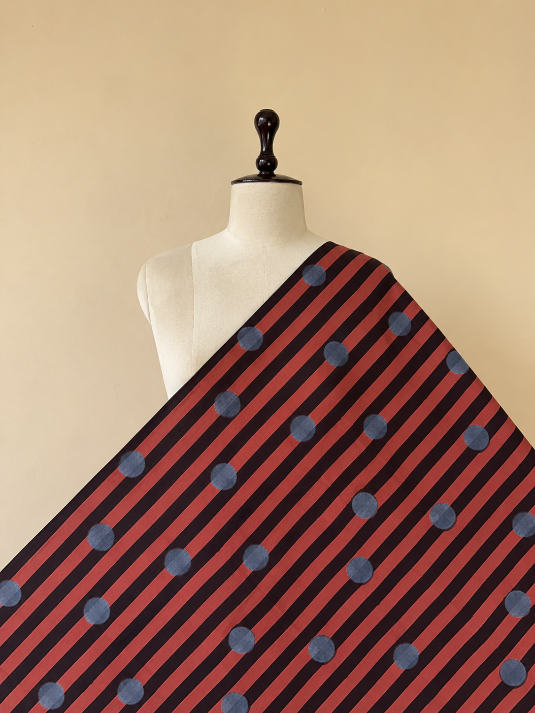 Ajrakh Hand Block Printed Cotton Fabric | Natural Dyes