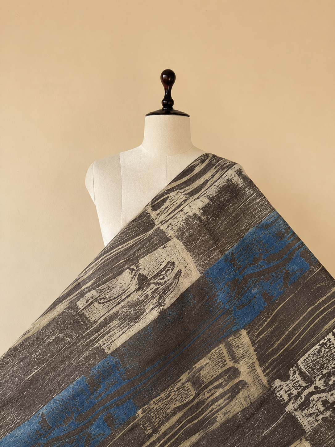 Ajrakh Hand Block Printed Cotton Fabric | Natural Dyes