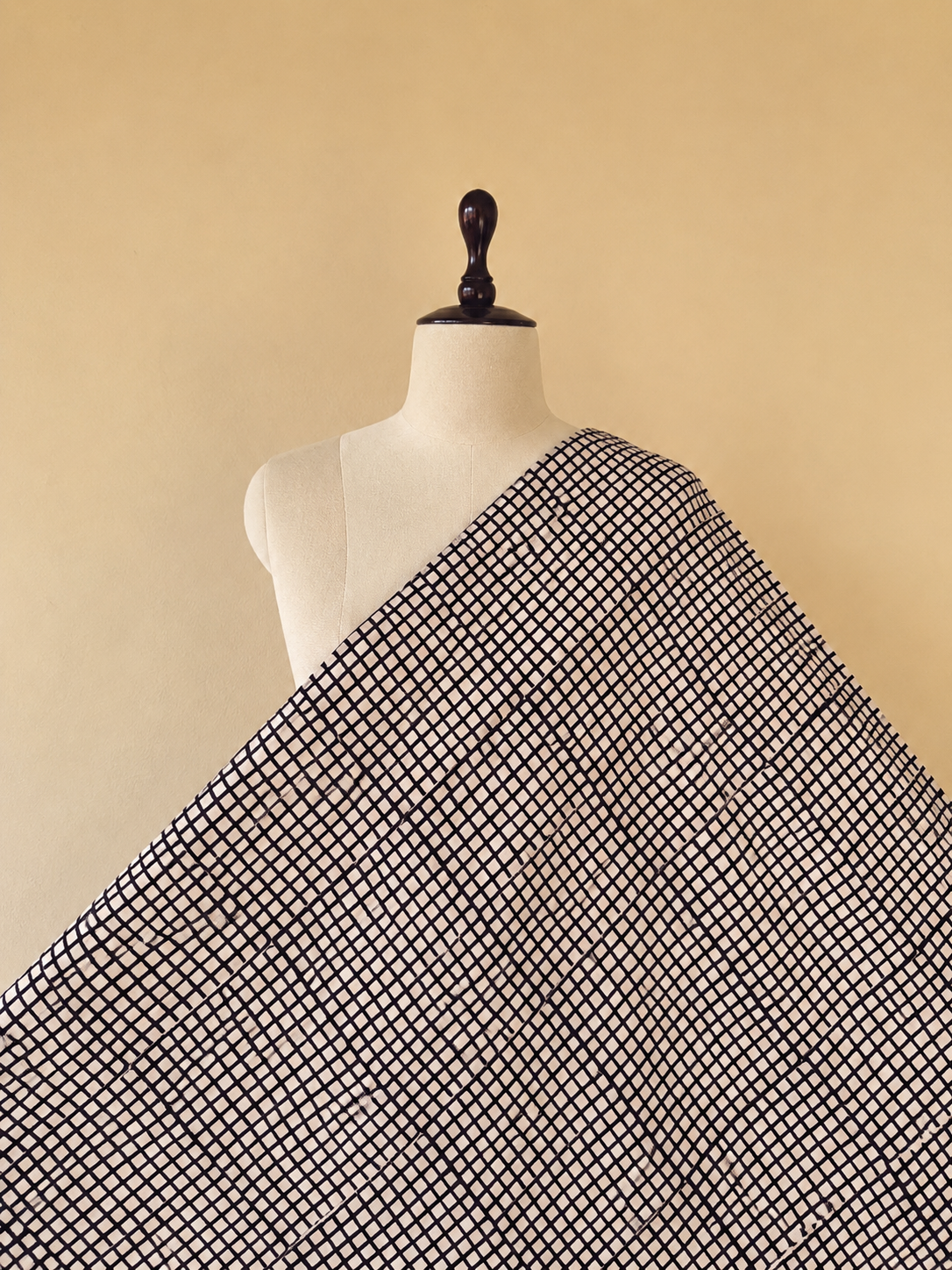 Ajrakh Hand Block Printed Cotton Fabric | Natural Dyes