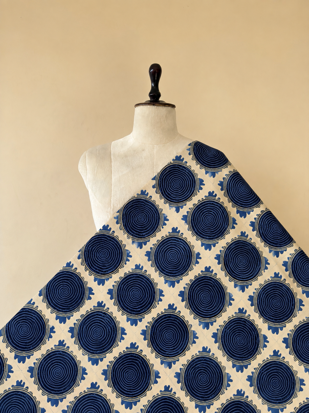 Ajrakh Hand Block Print Cotton Fabric | Natural Dyes