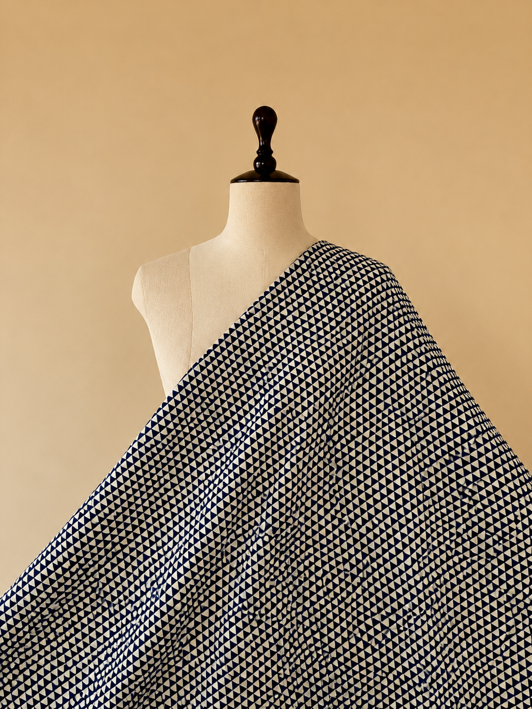 Ajrakh Hand Block Printed Cotton Fabric | Natural Dyes