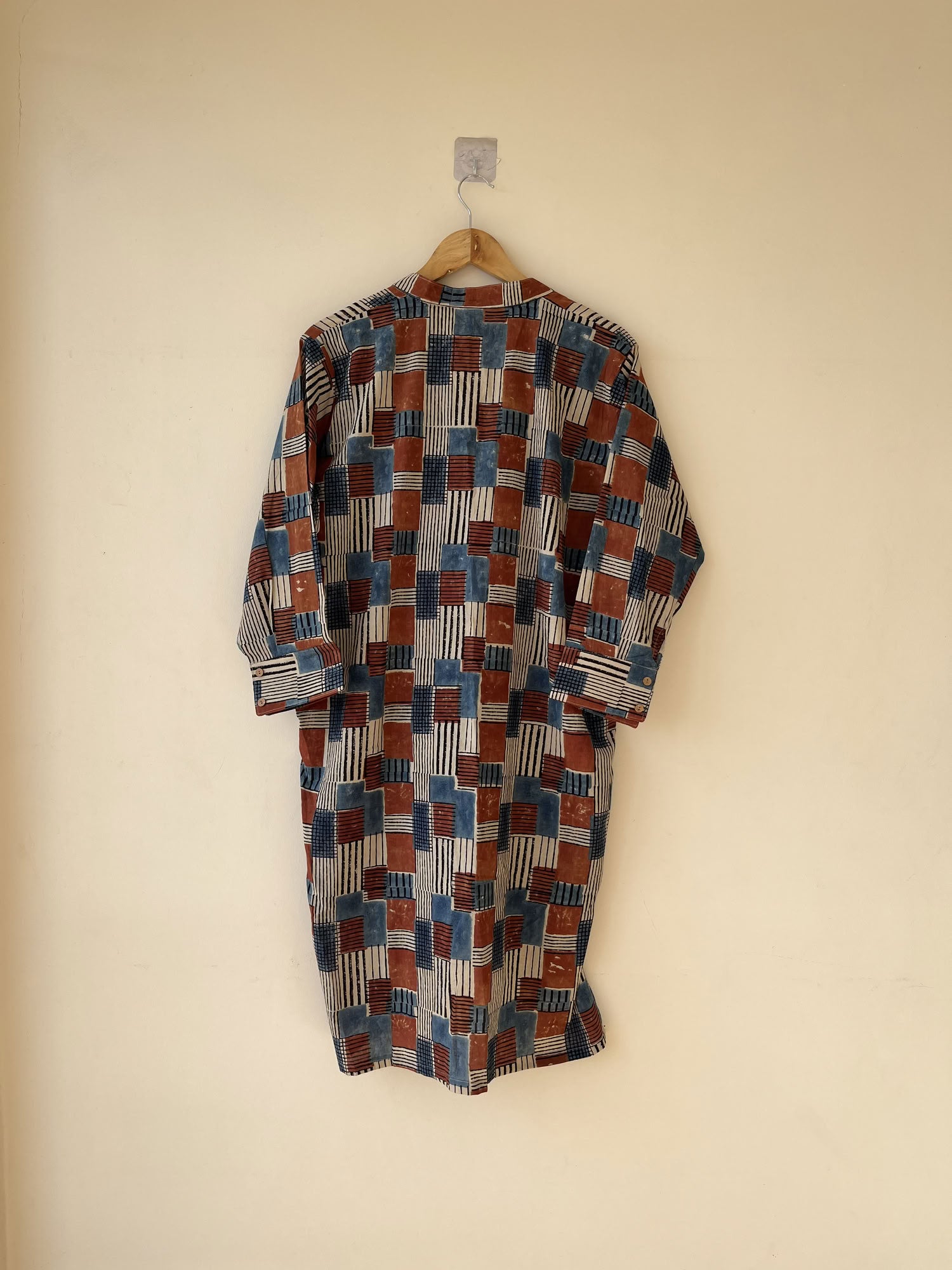 Multicolor Ajrakh Hand Block Printed Cotton Kurtis | Natural Dyes