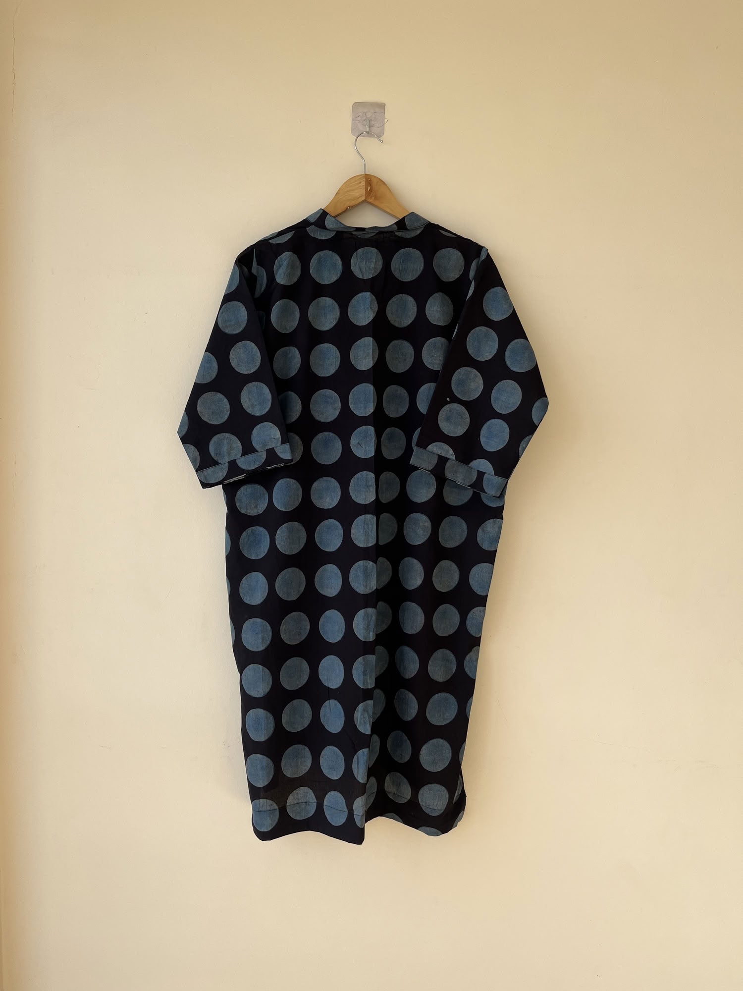 Blue Ajrakh Hand Block Printed Cotton Kurtis | Natural Dyes