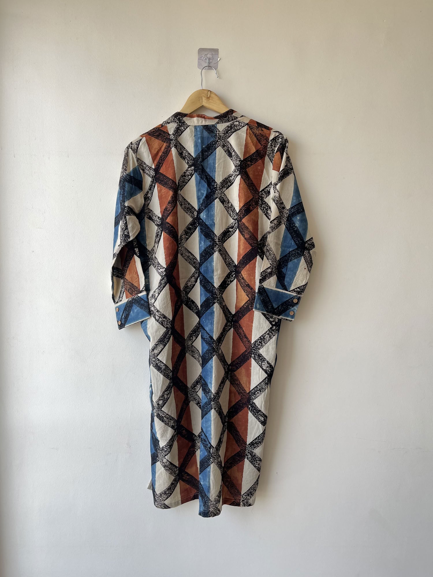 Multicolor Ajrakh Hand Block Printed Cotton Kurtis | Natural Dyes
