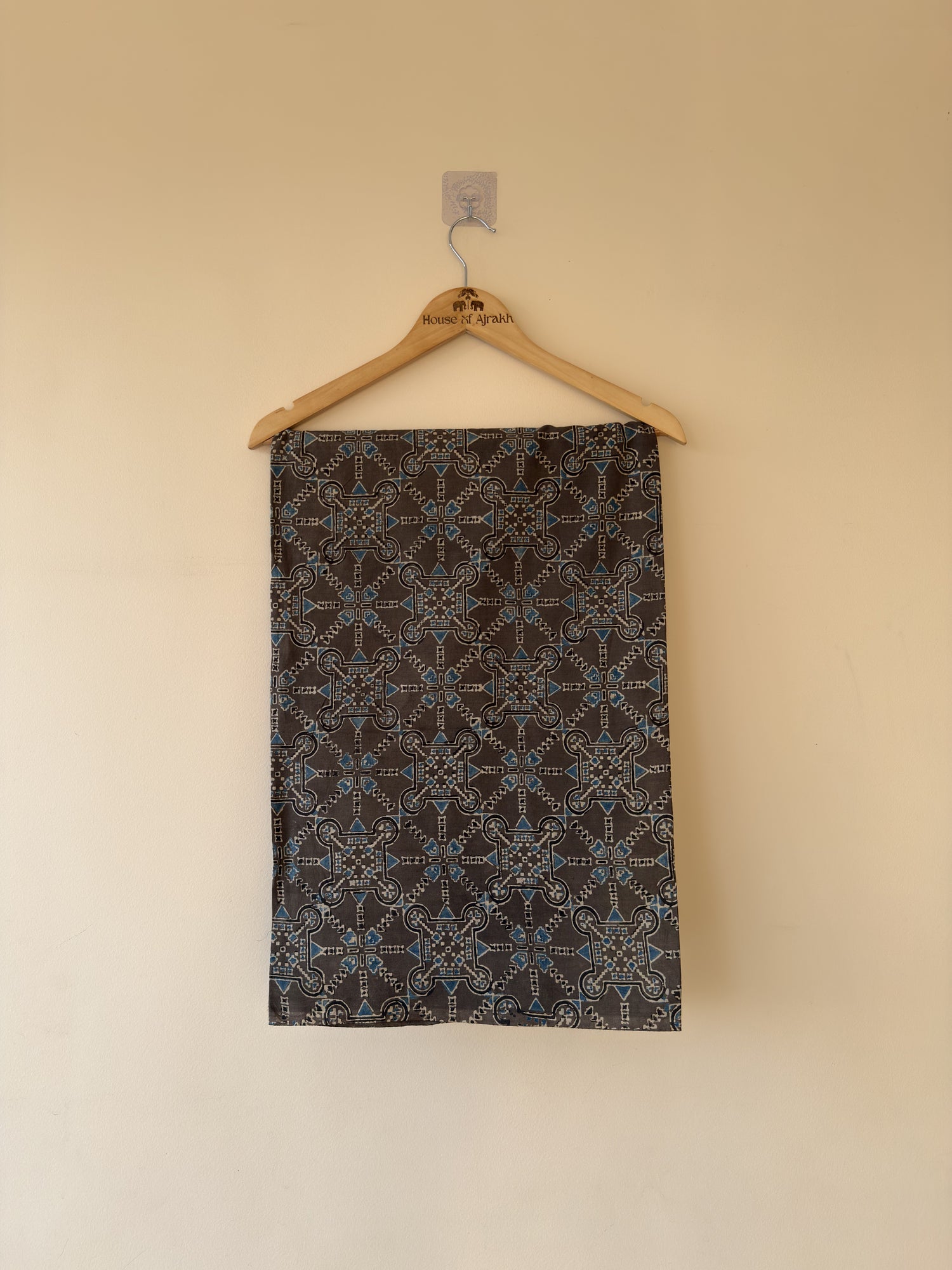 Ajrakh Hand Block Print Cotton Fabric | Natural Dyes