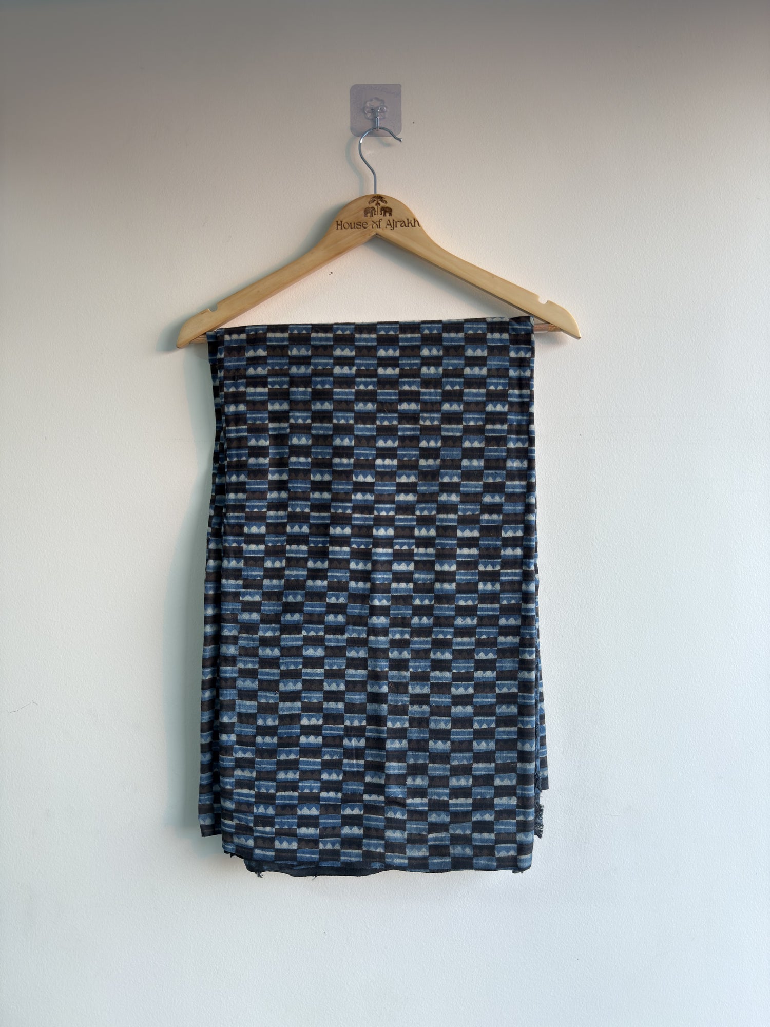 Ajrakh Hand Block Printed Kala Cotton Fabric | Soft & Breathable