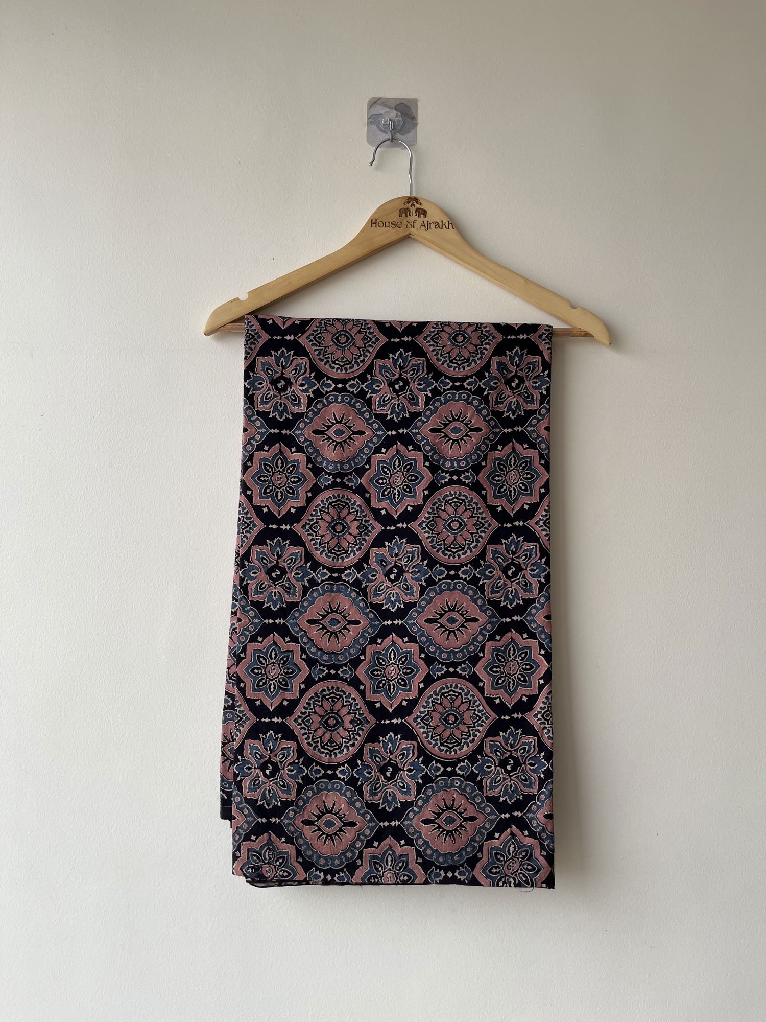 Ajrakh Hand Block Print Cotton Fabric | Natural Dyes