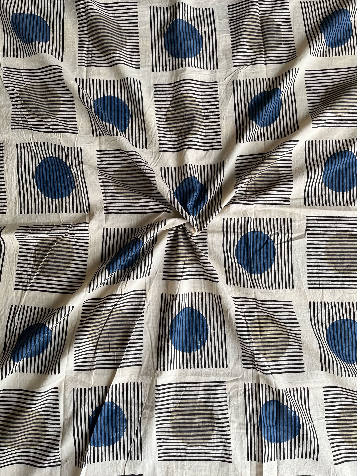 Ajrakh Hand Block Print Cotton Fabric | Natural Dyes