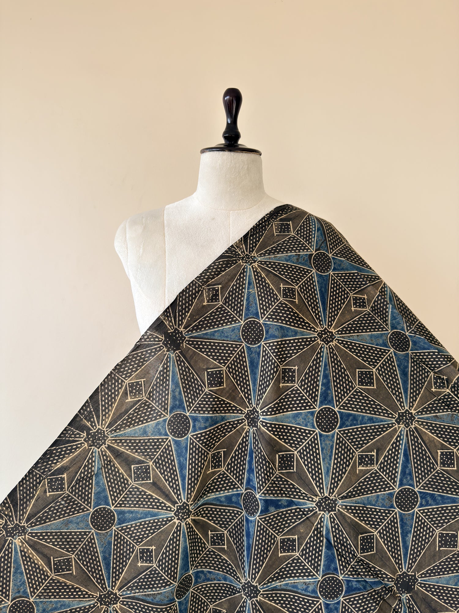 Ajrakh Hand Block Print Cotton Fabric | Natural Dyes