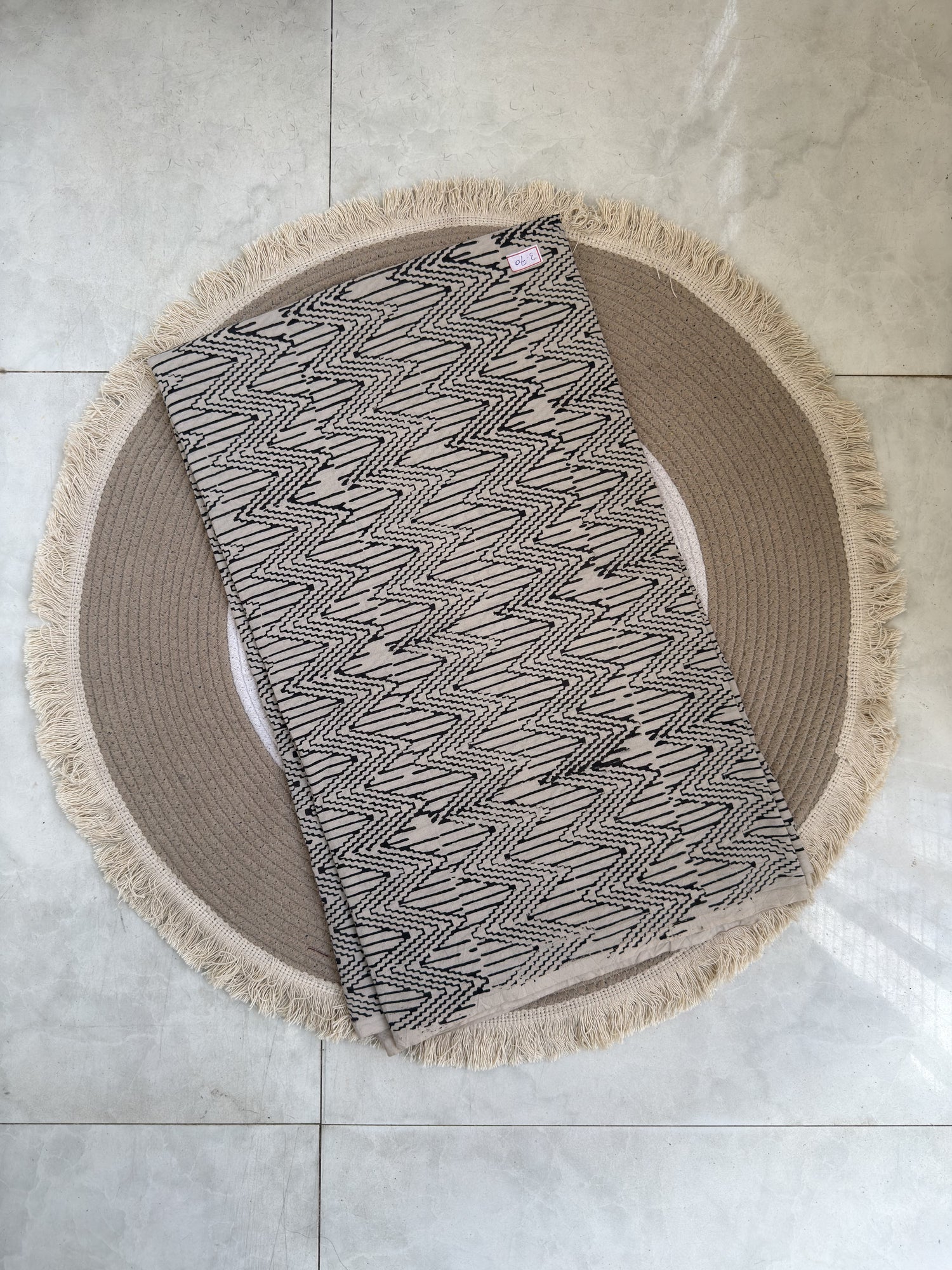 Ajrakh Hand Block Printed Cotton Fabric | Natural Dyes