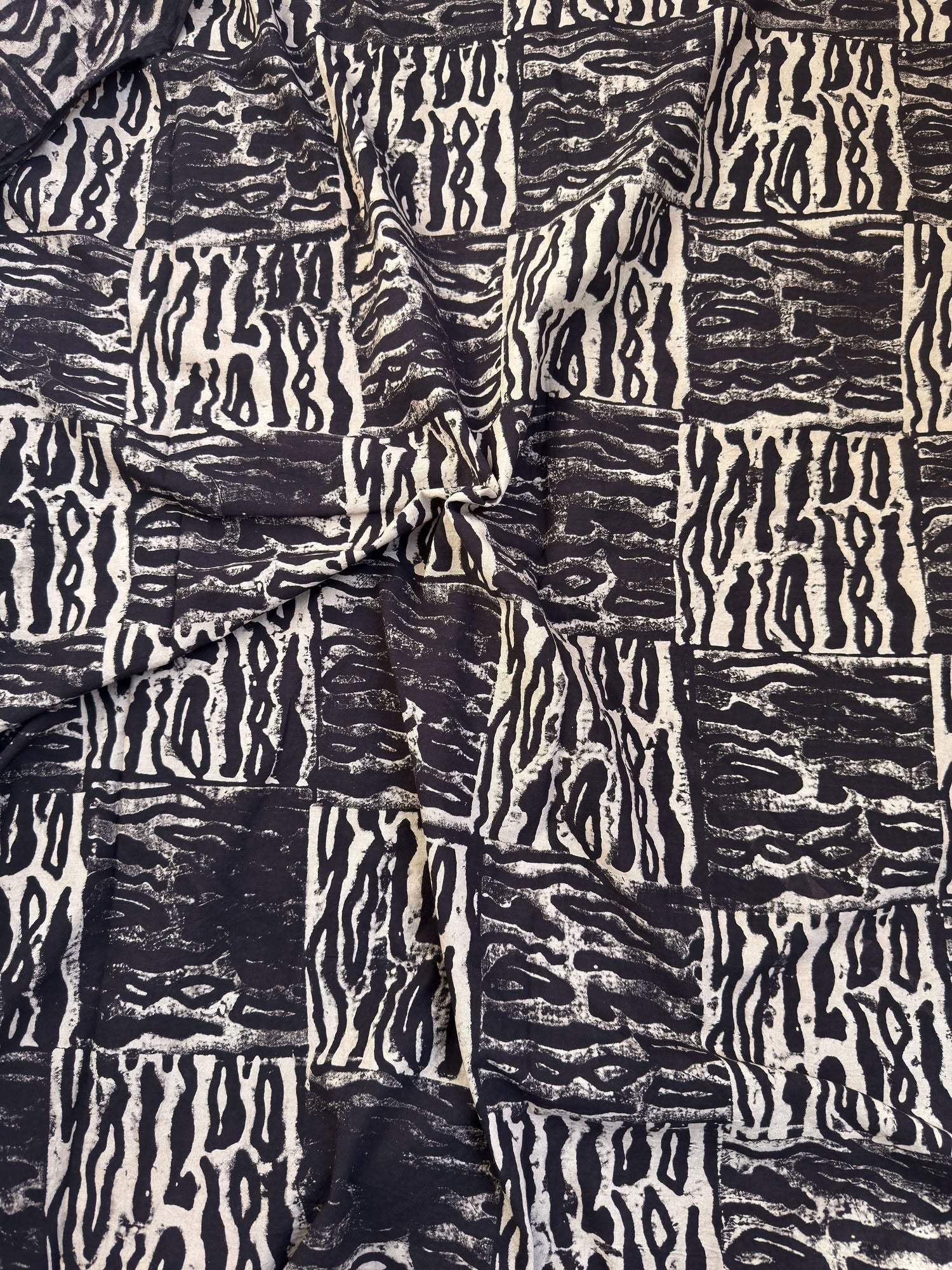 Ajrakh Hand Block Printed Cotton Fabric | Natural Dyes