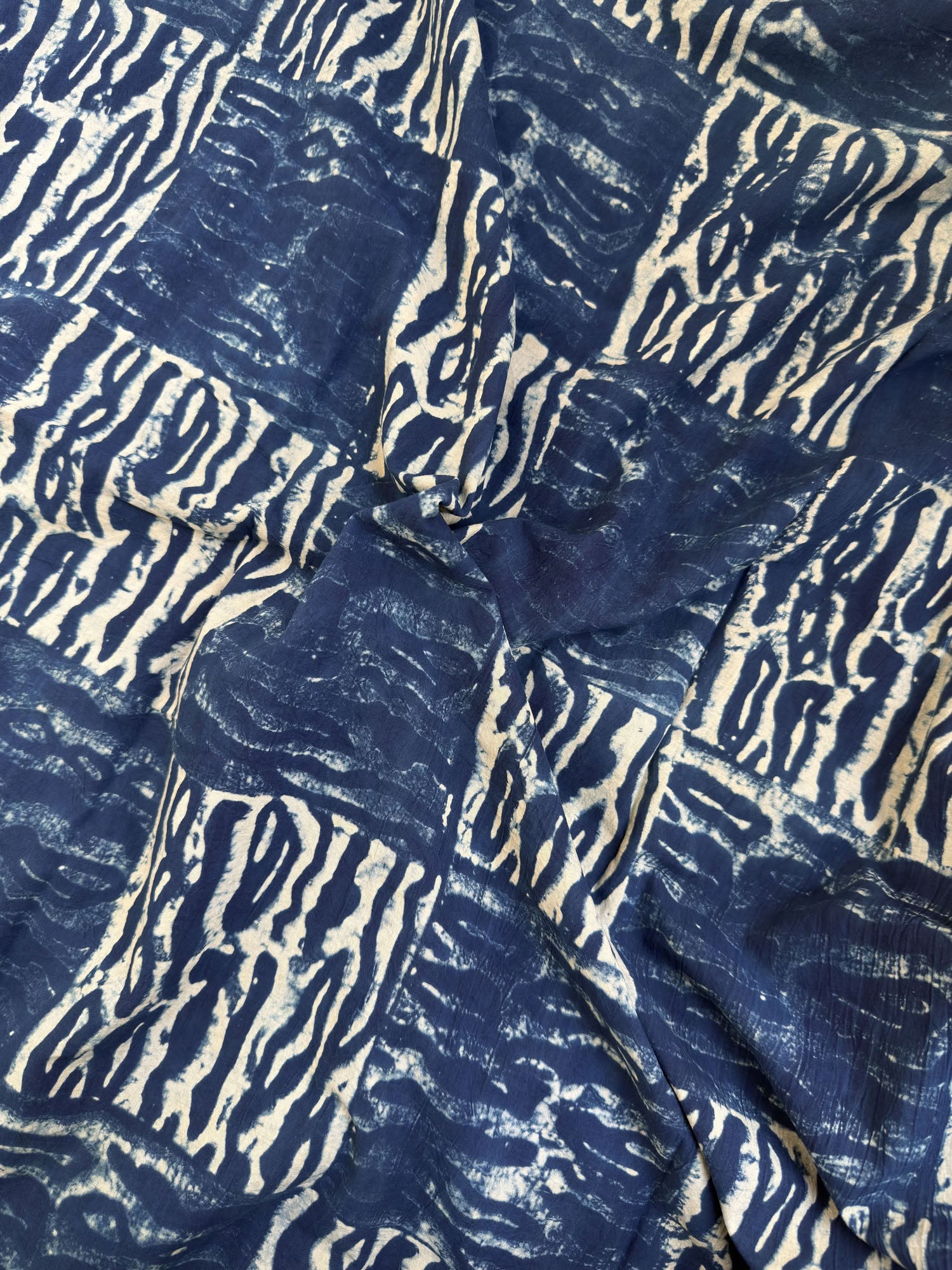 Ajrakh Hand Block Printed Cotton Fabric | Natural Dyes