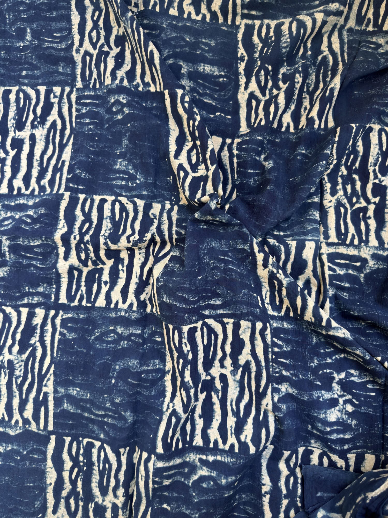 Ajrakh Hand Block Printed Cotton Fabric | Natural Dyes
