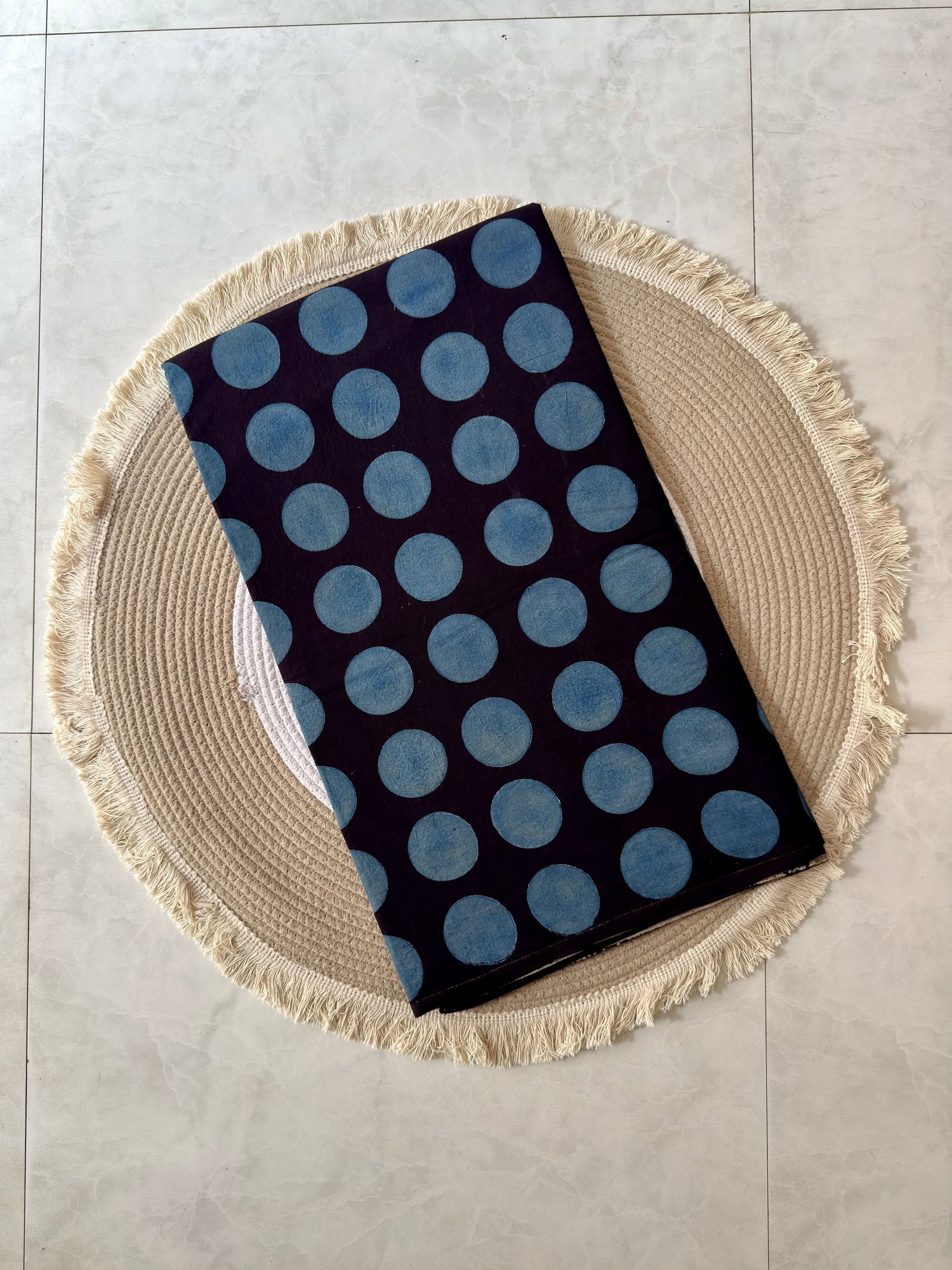 Ajrakh Hand Block Printed Cotton Fabric | Natural Dyes