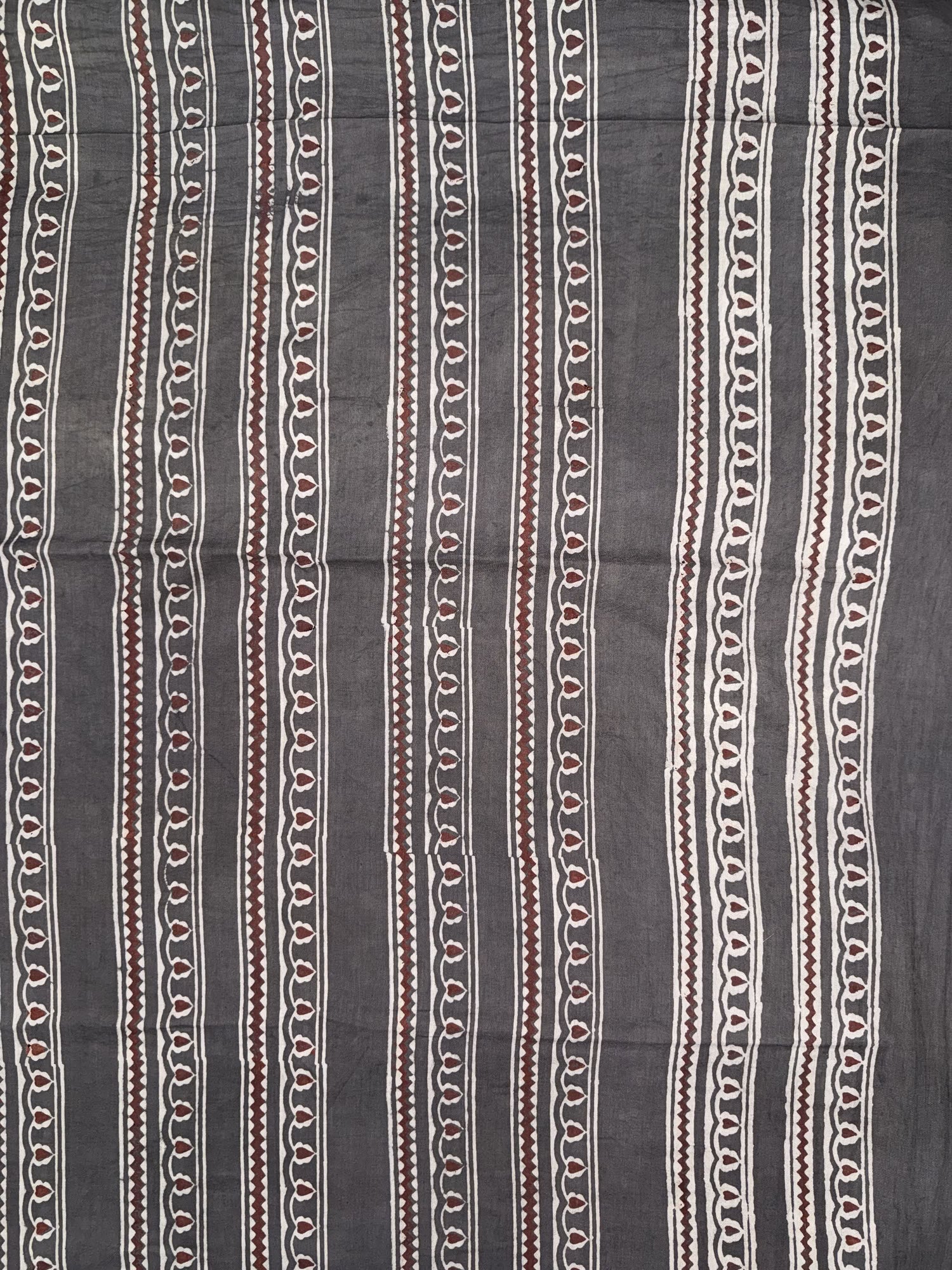 Ajrakh Hand Block Printed Cotton Fabric | Natural Dyes