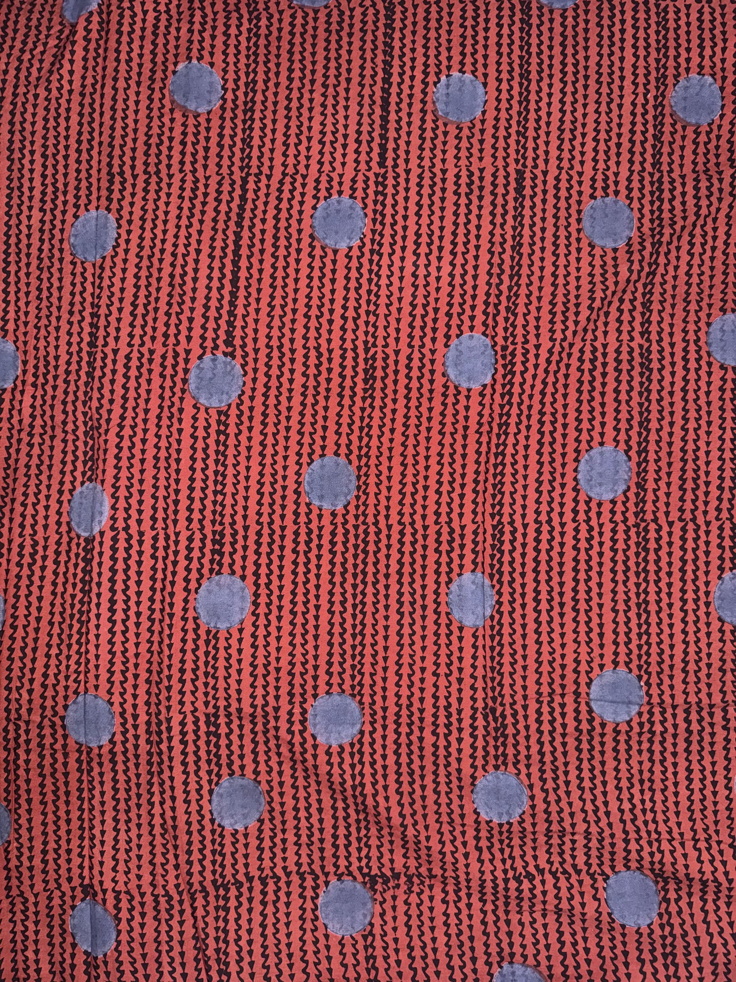 Ajrakh Hand Block Printed Cotton Fabric | Natural Dyes