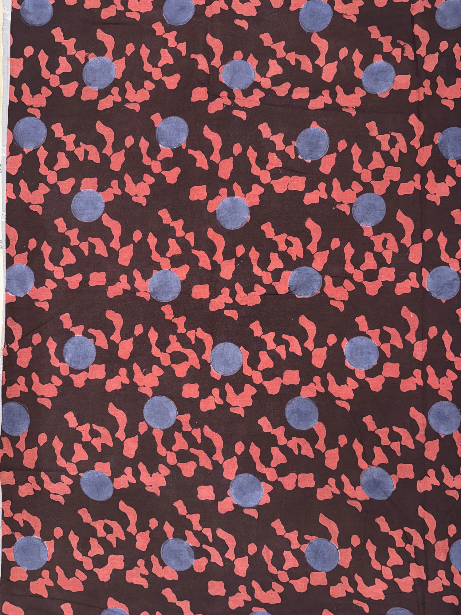 Ajrakh Hand Block Printed Cotton Fabric | Natural Dyes