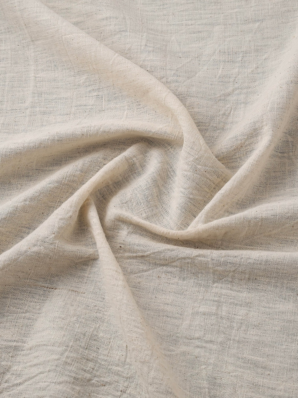 Off-white Handwoven Organic Kala Cotton Fabric | Soft & Breathable
