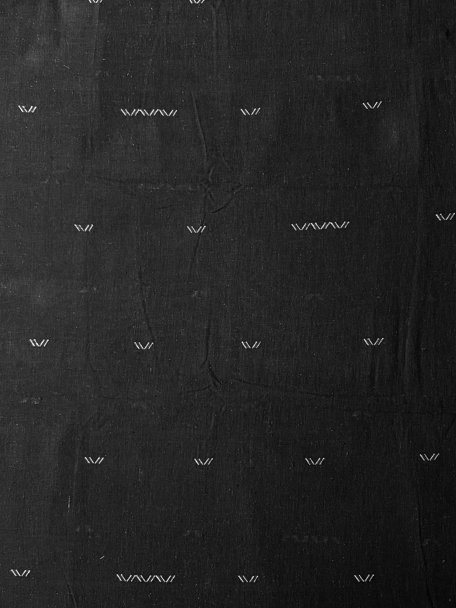 Black Handwoven Organic Kala Cotton Fabric | Soft & Breathable