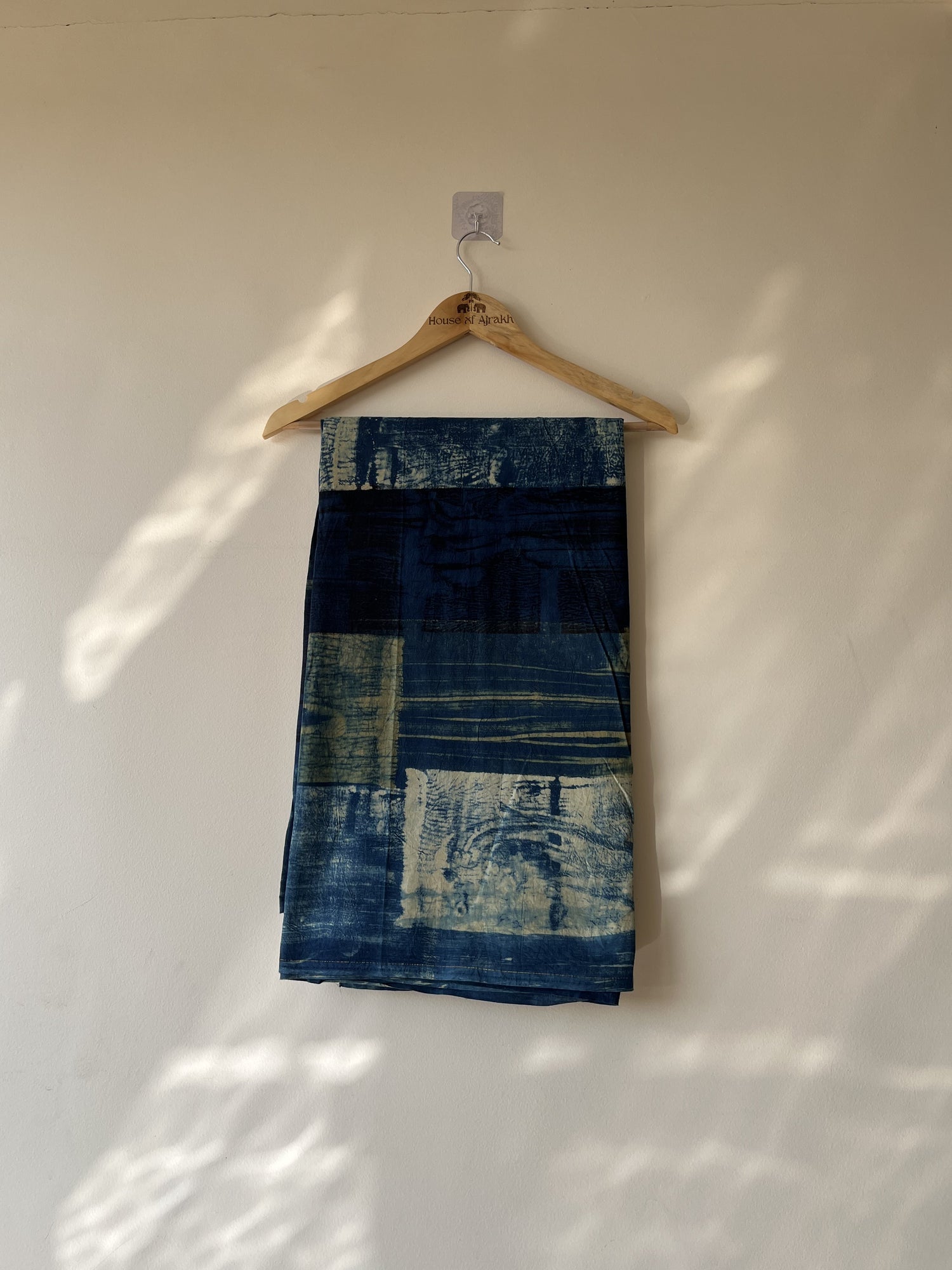 Blue Ajrakh Hand Block Print Cotton Fabric | Natural Dyes