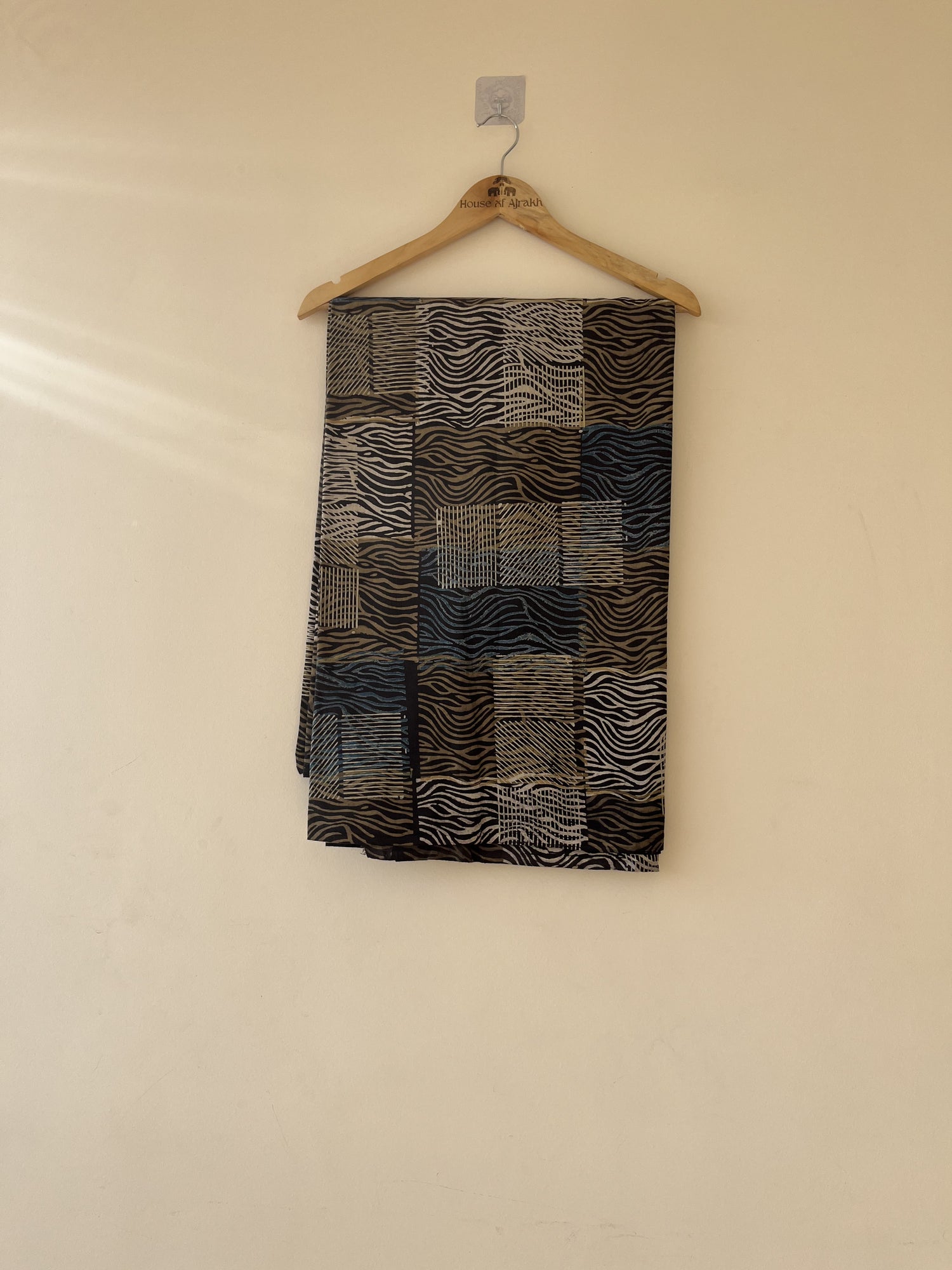 Multicolor Ajrakh Hand Block Print Cotton Fabric | Natural Dyes