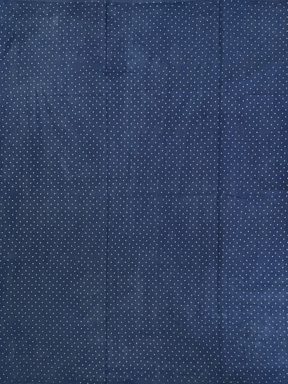 Polka Dot Ajrakh Hand Block Printed Cotton Fabric | Natural Dyes