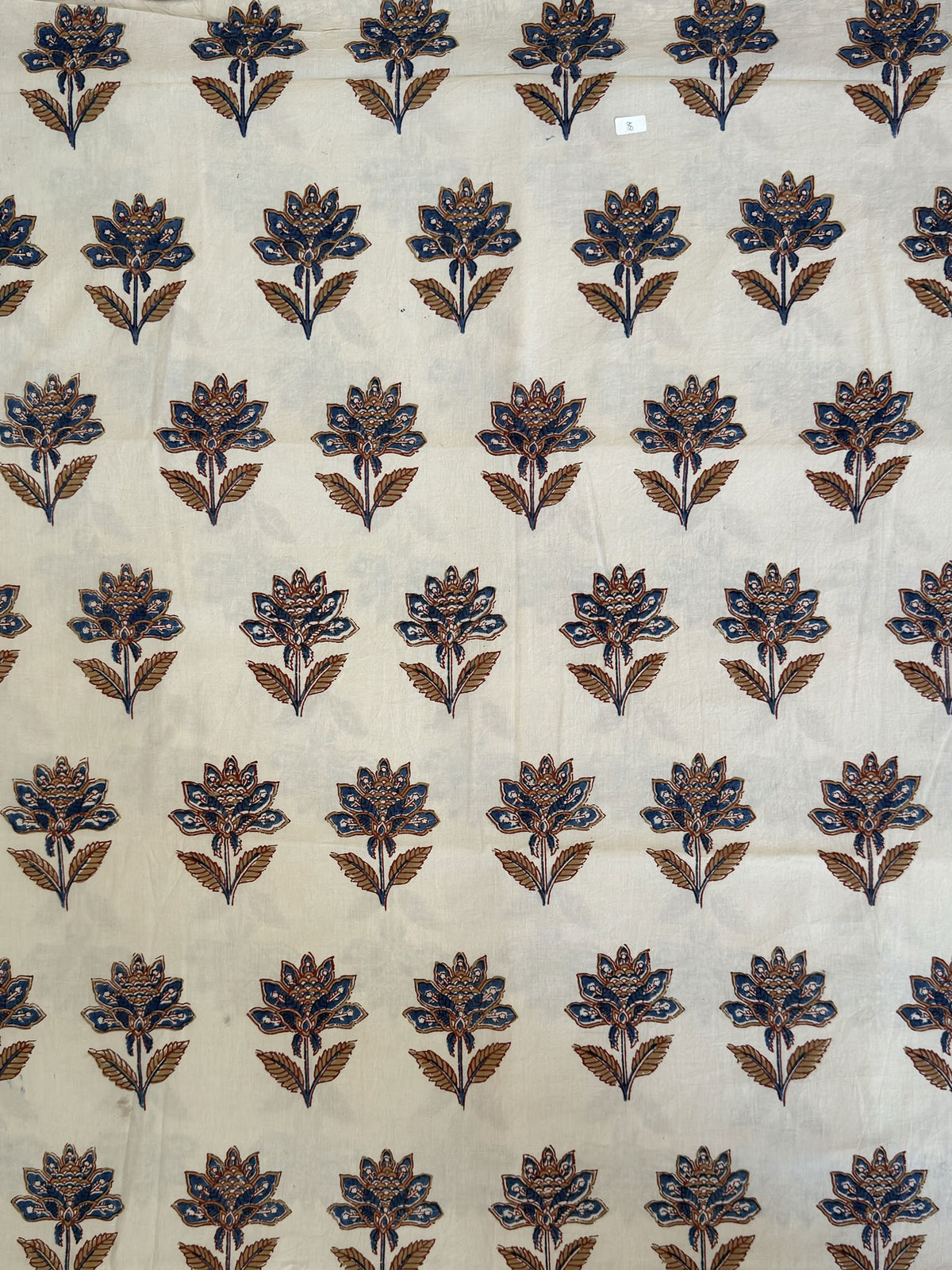 Ajrakh Hand Block Printed Cotton Fabric | Natural Dyes
