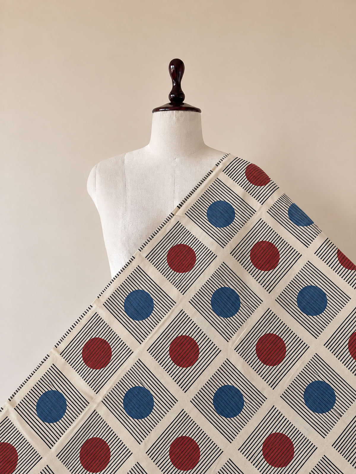 Ajrakh Hand Block Print Cotton Fabric | Natural Dyes