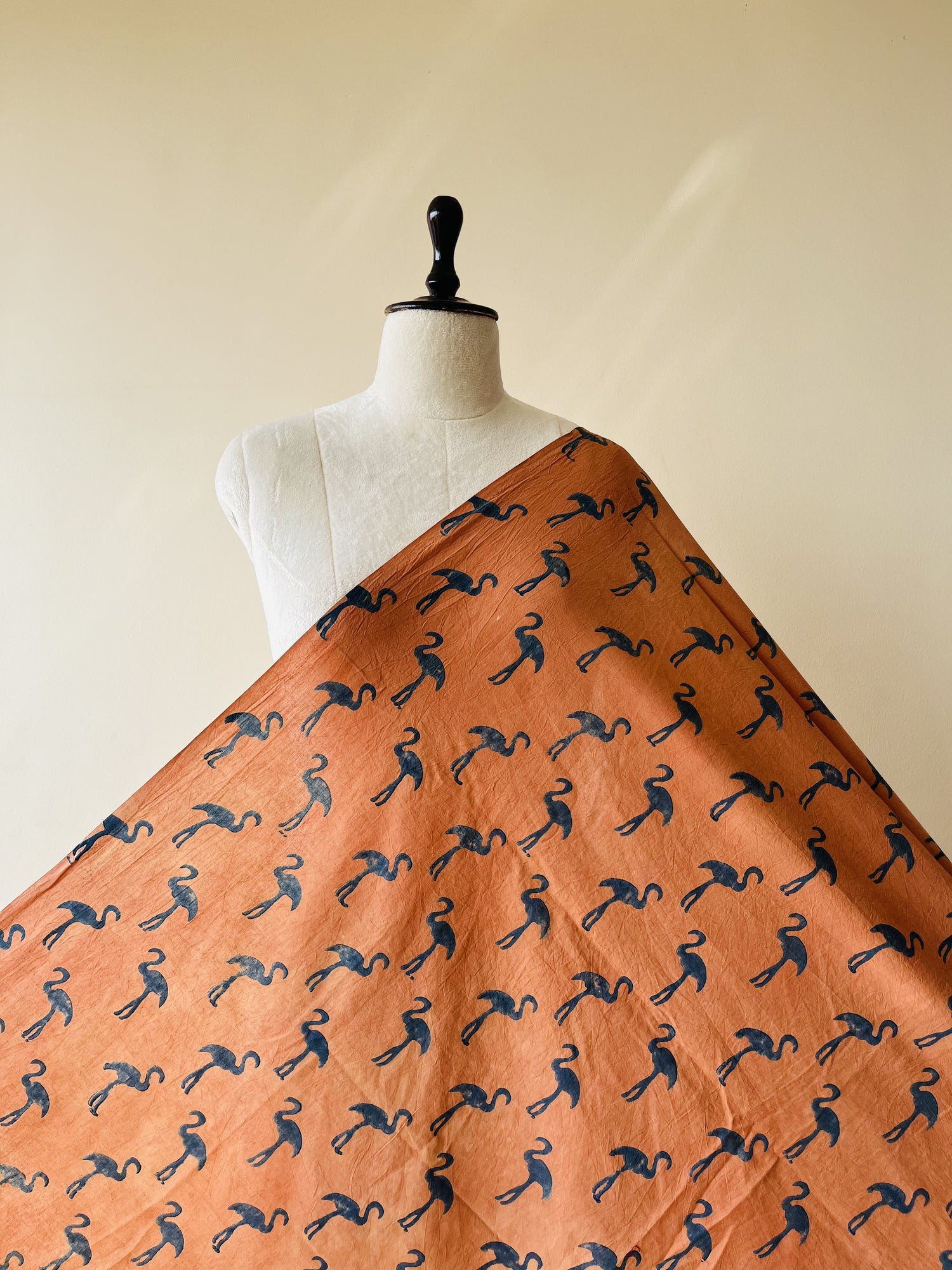 Ajrakh Hand Block Print Cotton Fabric | Natural Dyes