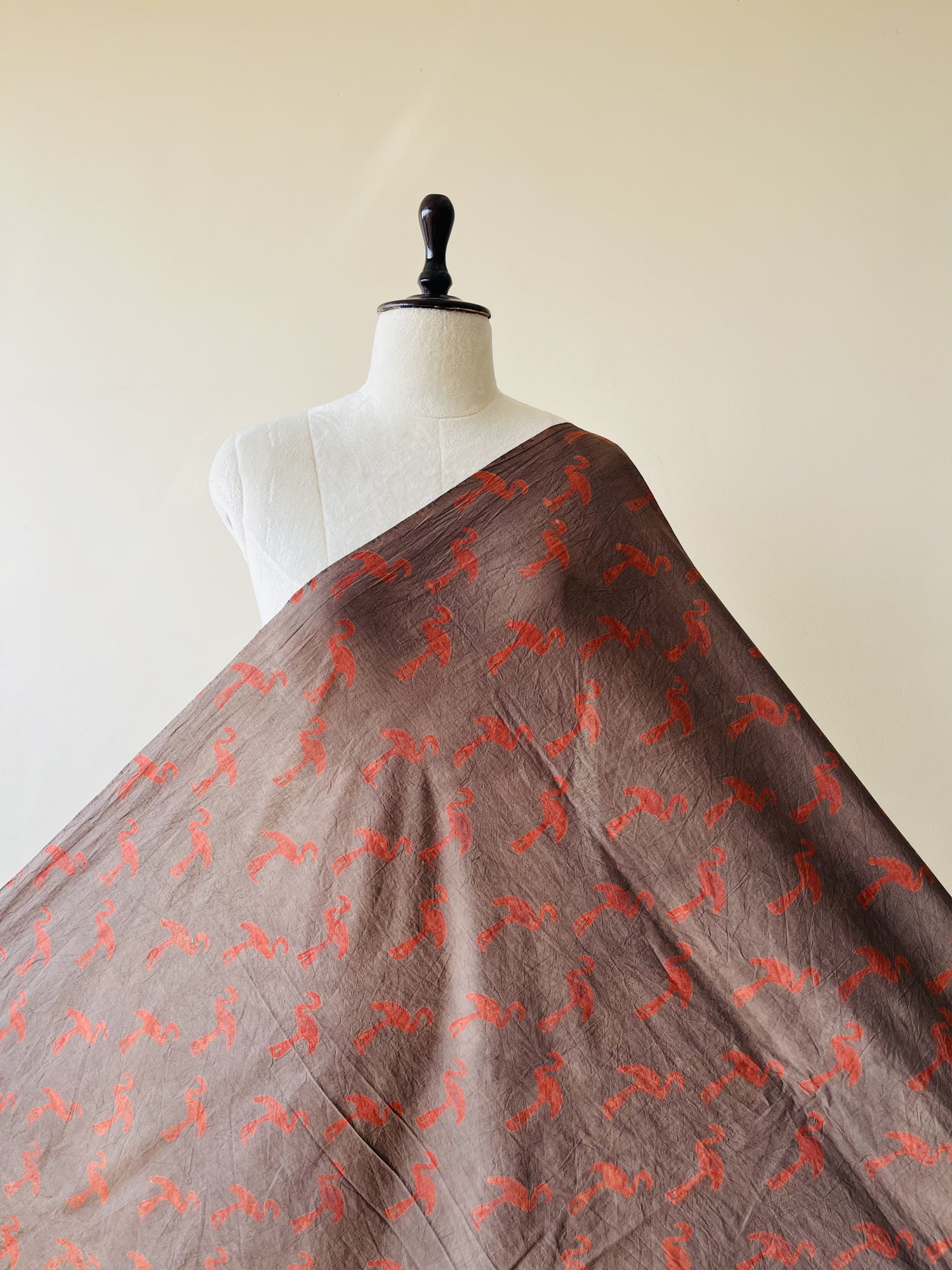 Ajrakh Hand Block Print Cotton Fabric | Natural Dyes